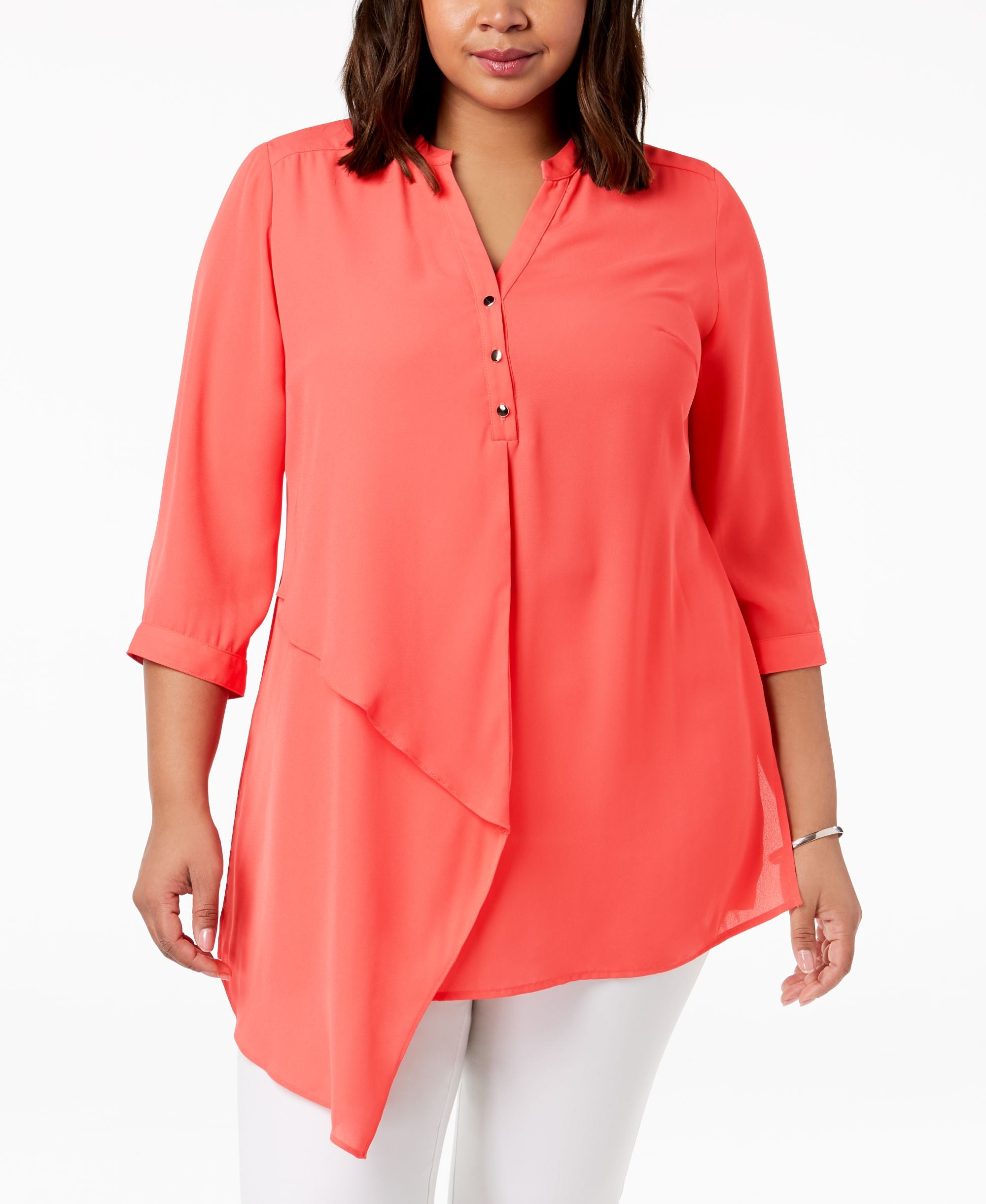 Plus Size Asymmetrical Top