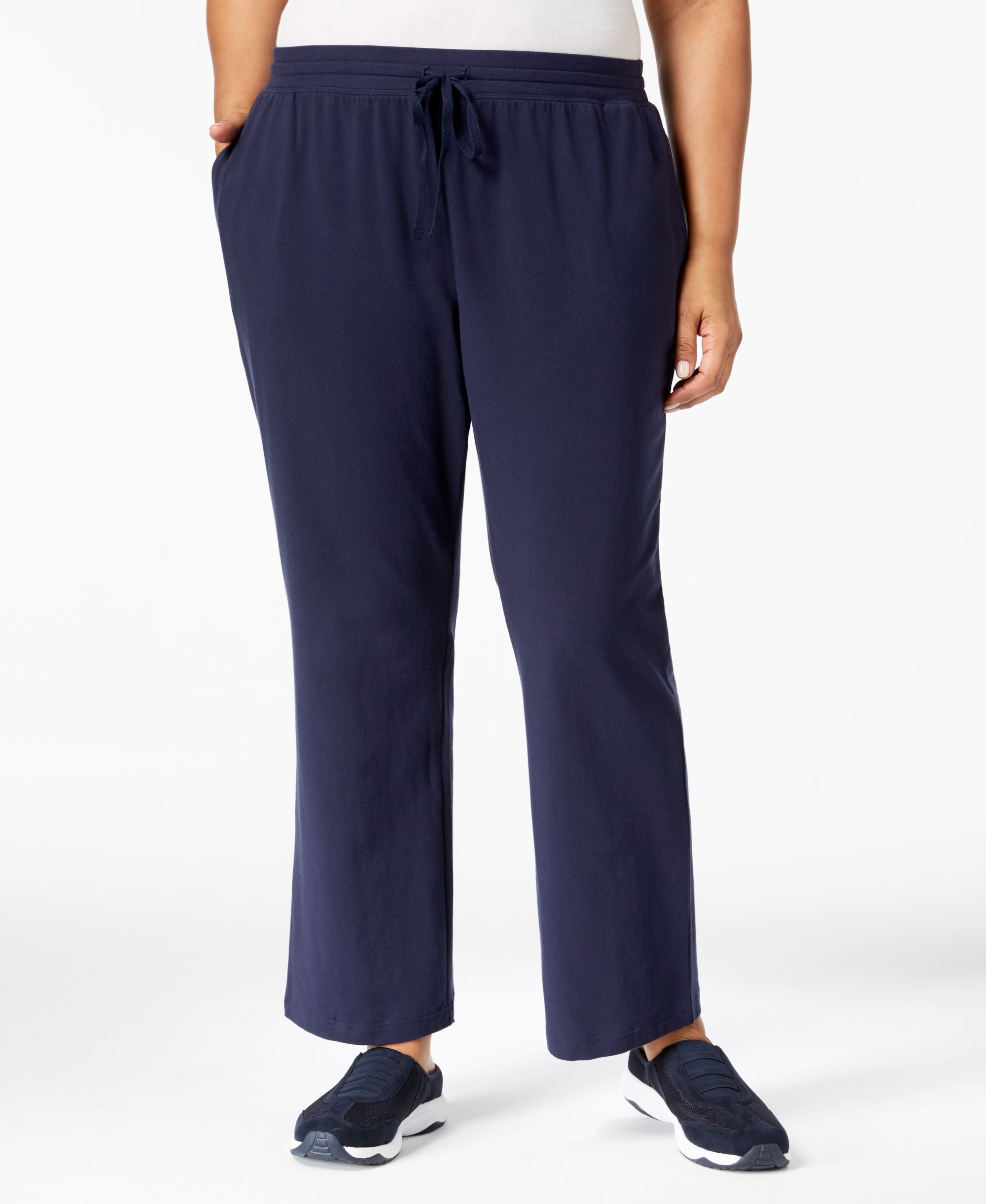 Karen Scott Plus Size Drawstring Waist Soft Pants