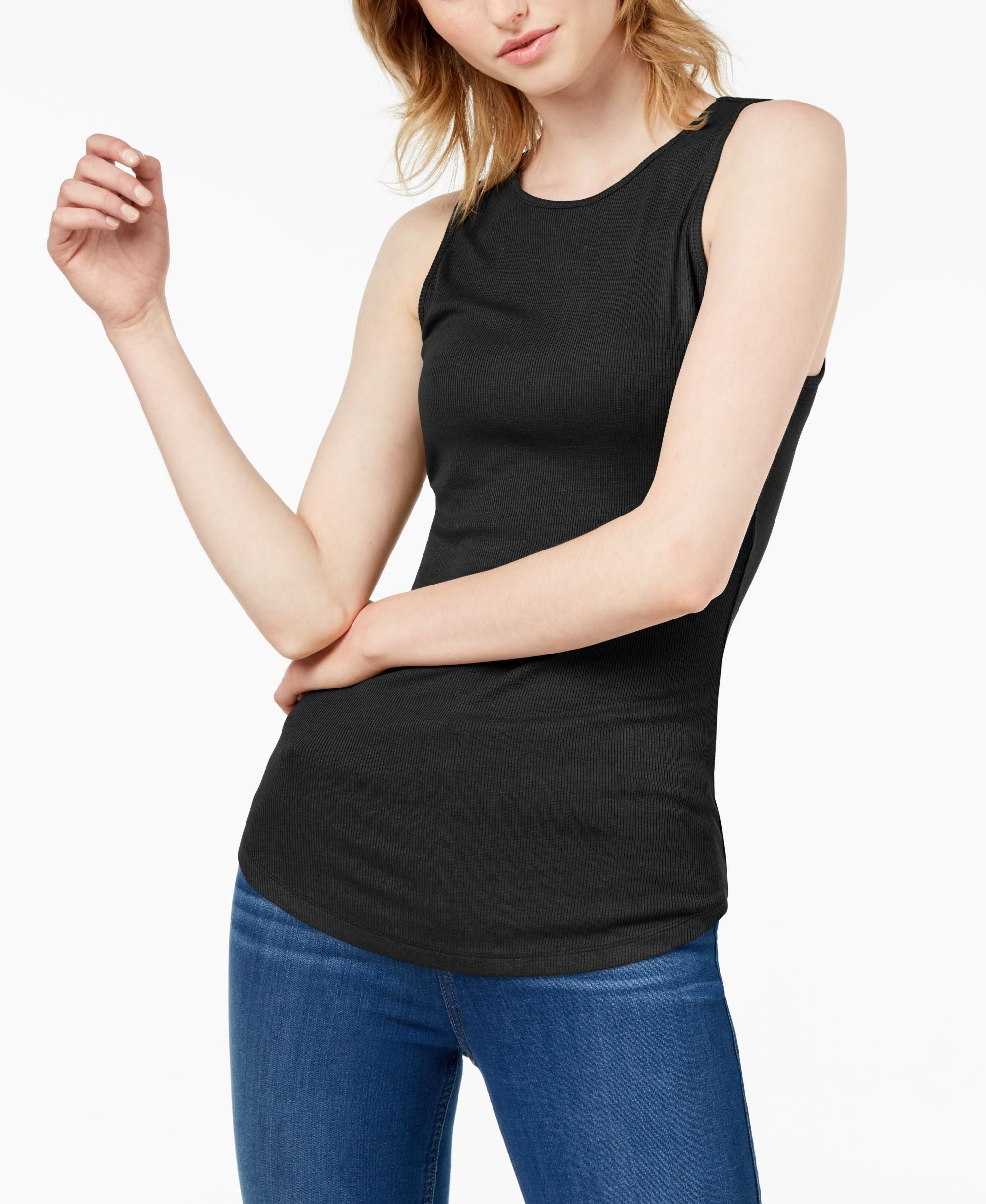 Bar III Ribbed Tank Top