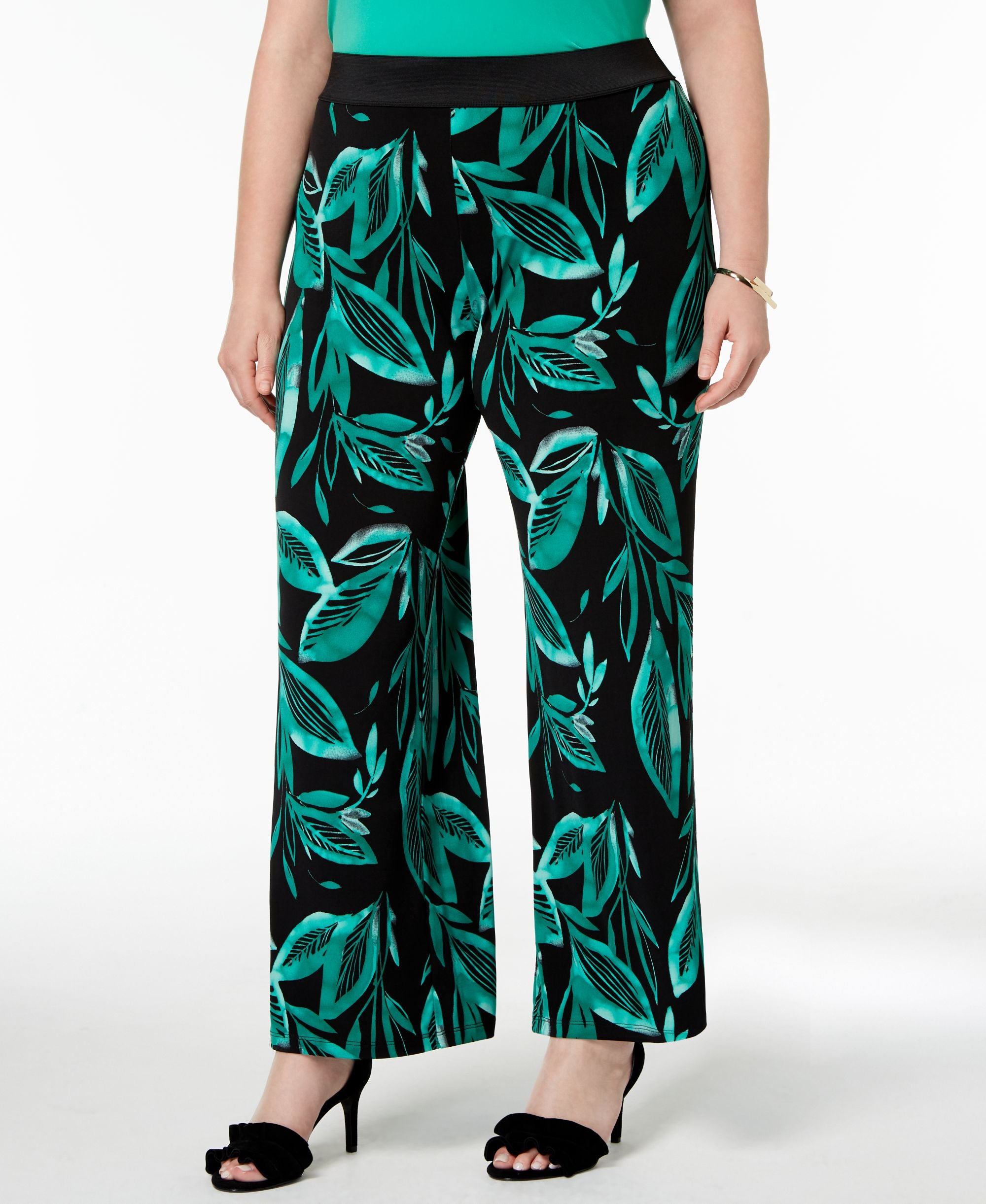 Alfani Plus Size Printed Palazzo Pants