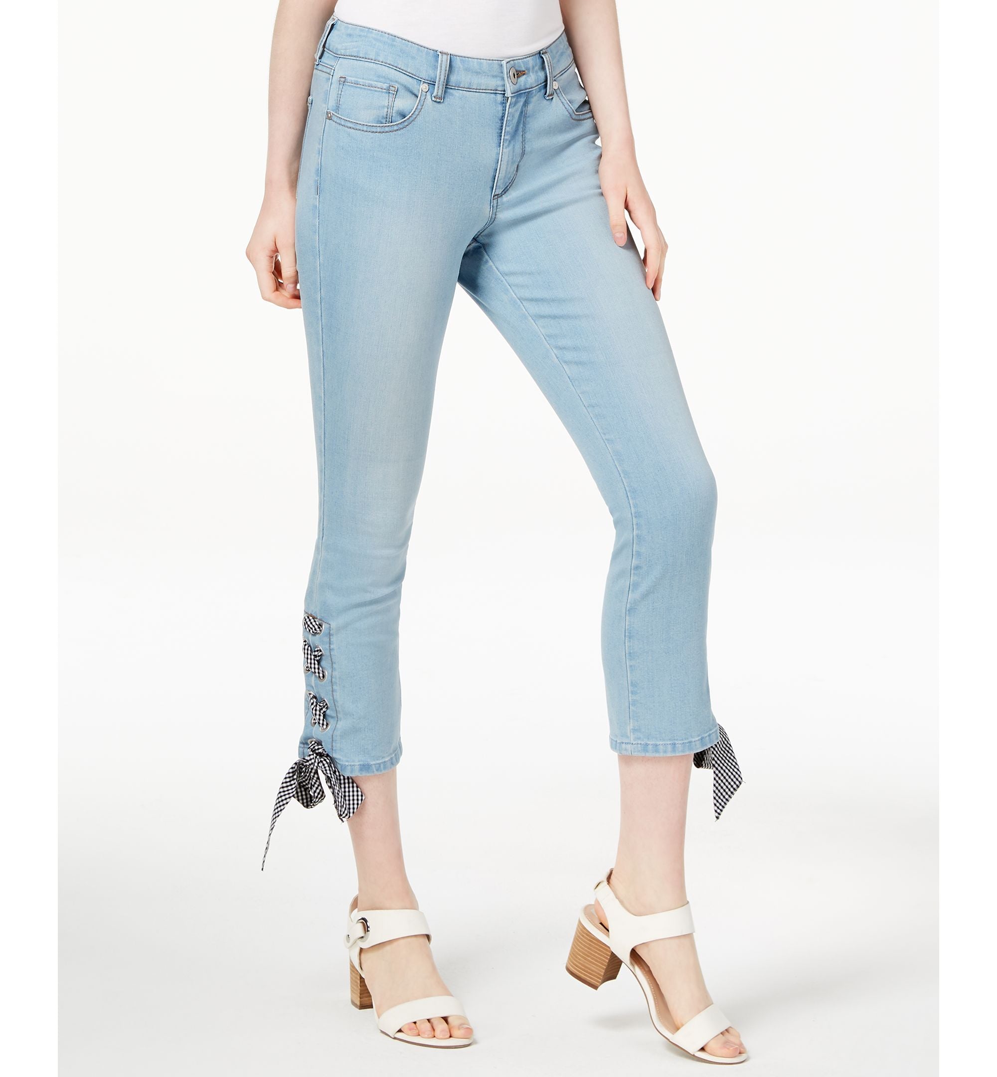 Maison Jules Laceup Ankle Jeans