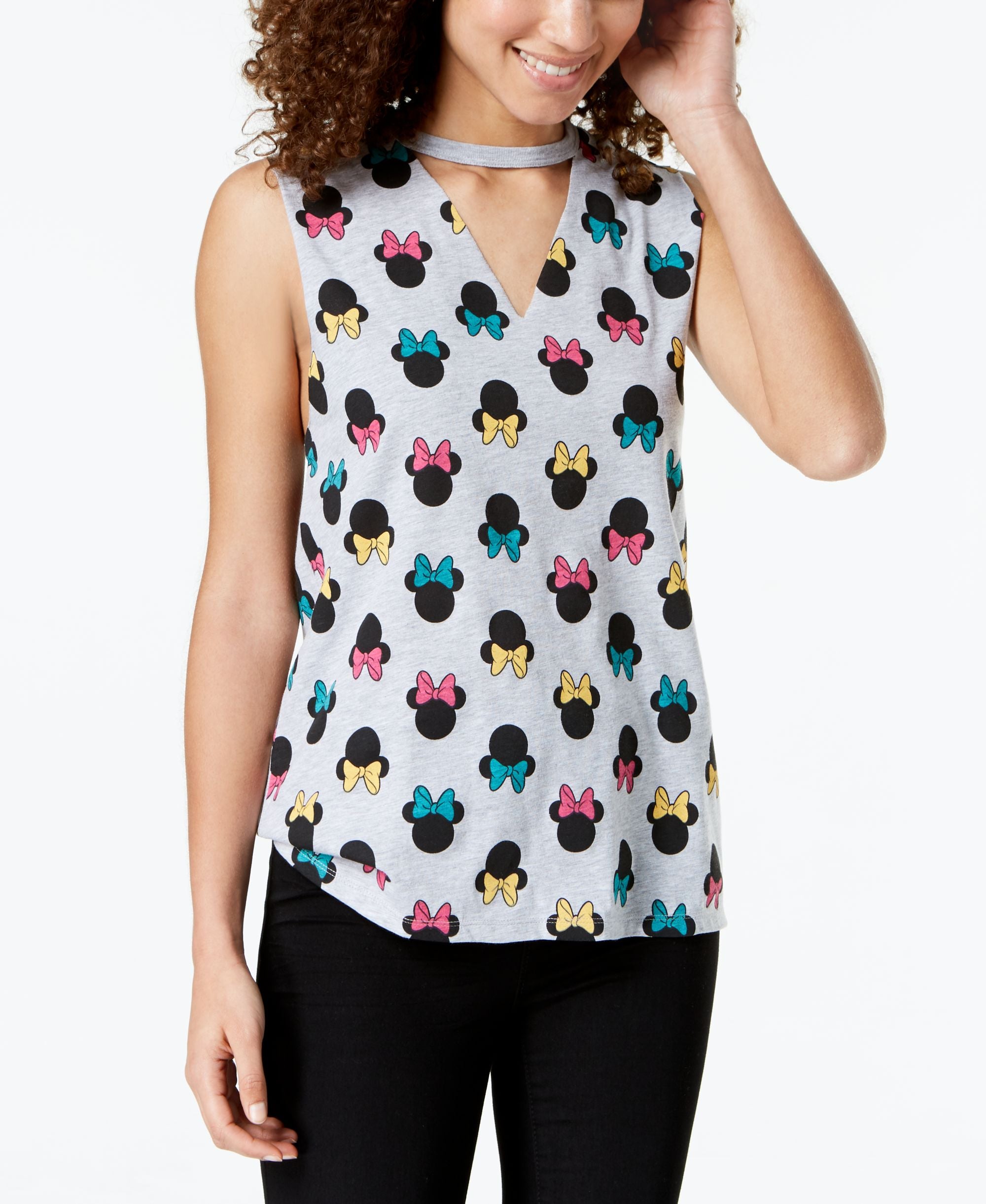 Hybrid Juniors Minnie Mouse Choker Tank Top