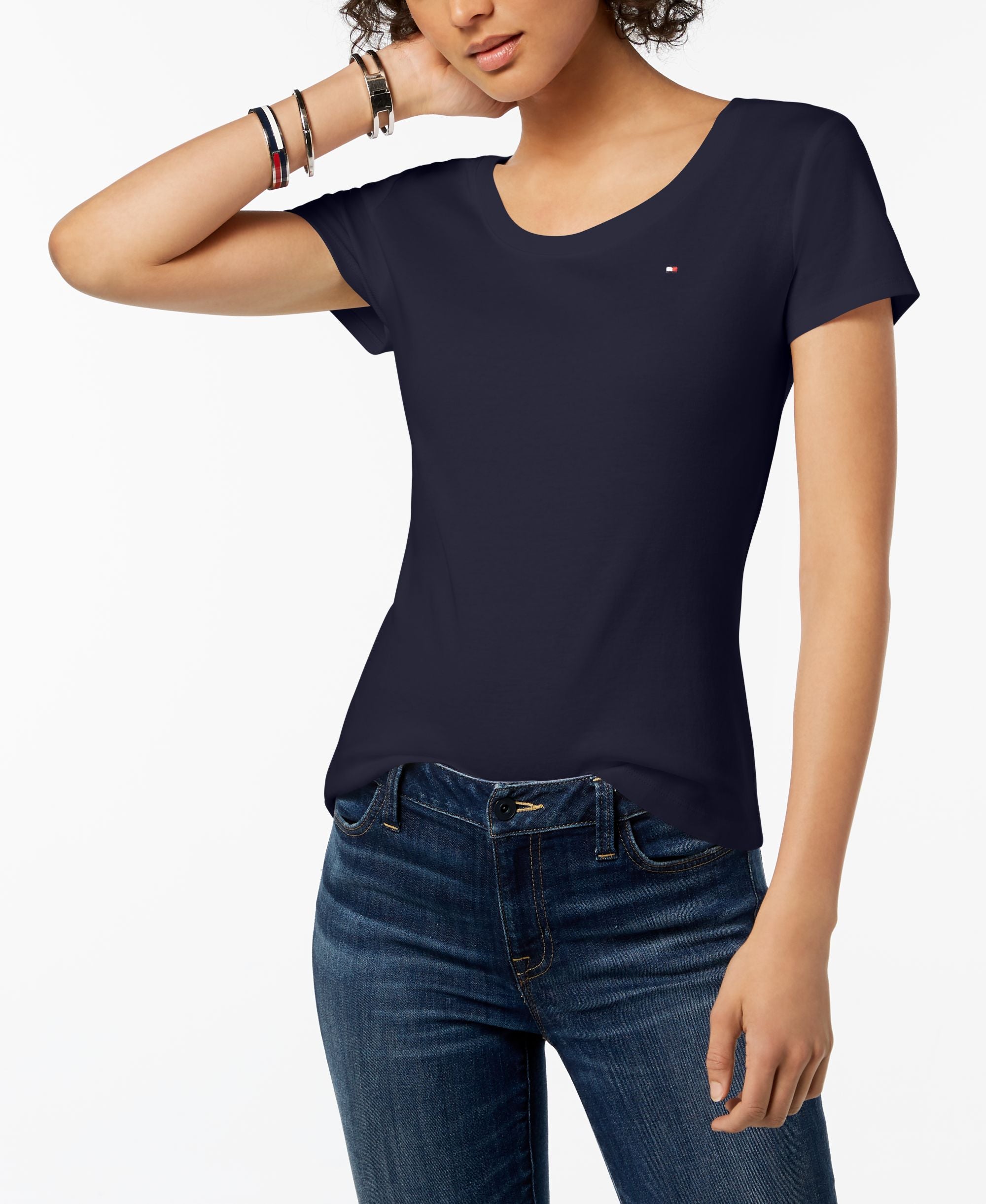 Tommy Hilfiger Cotton Scoop Neck T-Shirt