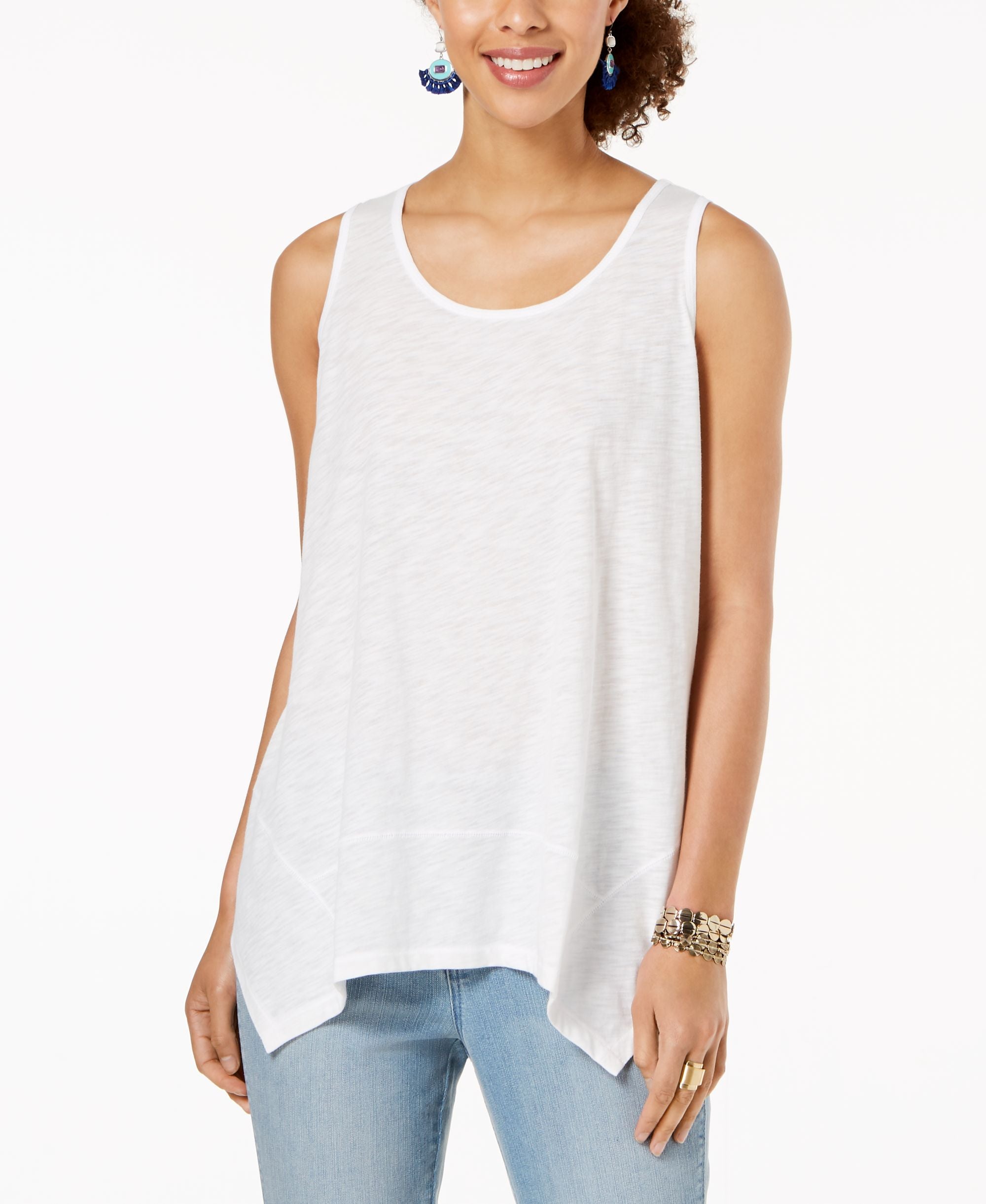 Handkerchief-Hem Tank Top