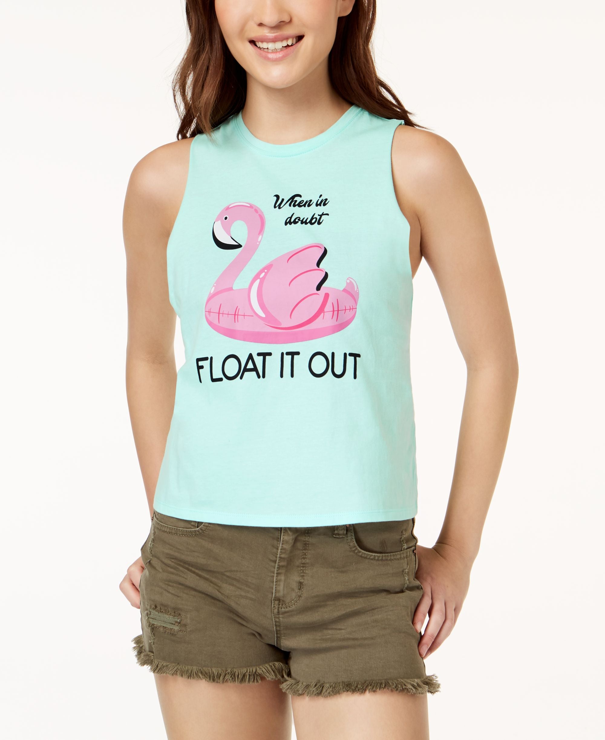 Juniors' Float It Out Graphic Tank Top