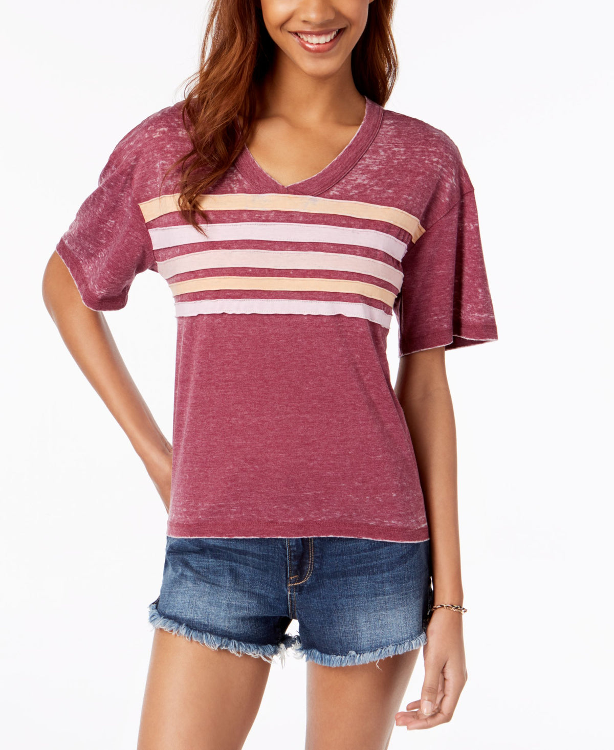 Ultra Flirt By Ikeddi Juniors Striped Football T-Shirt43