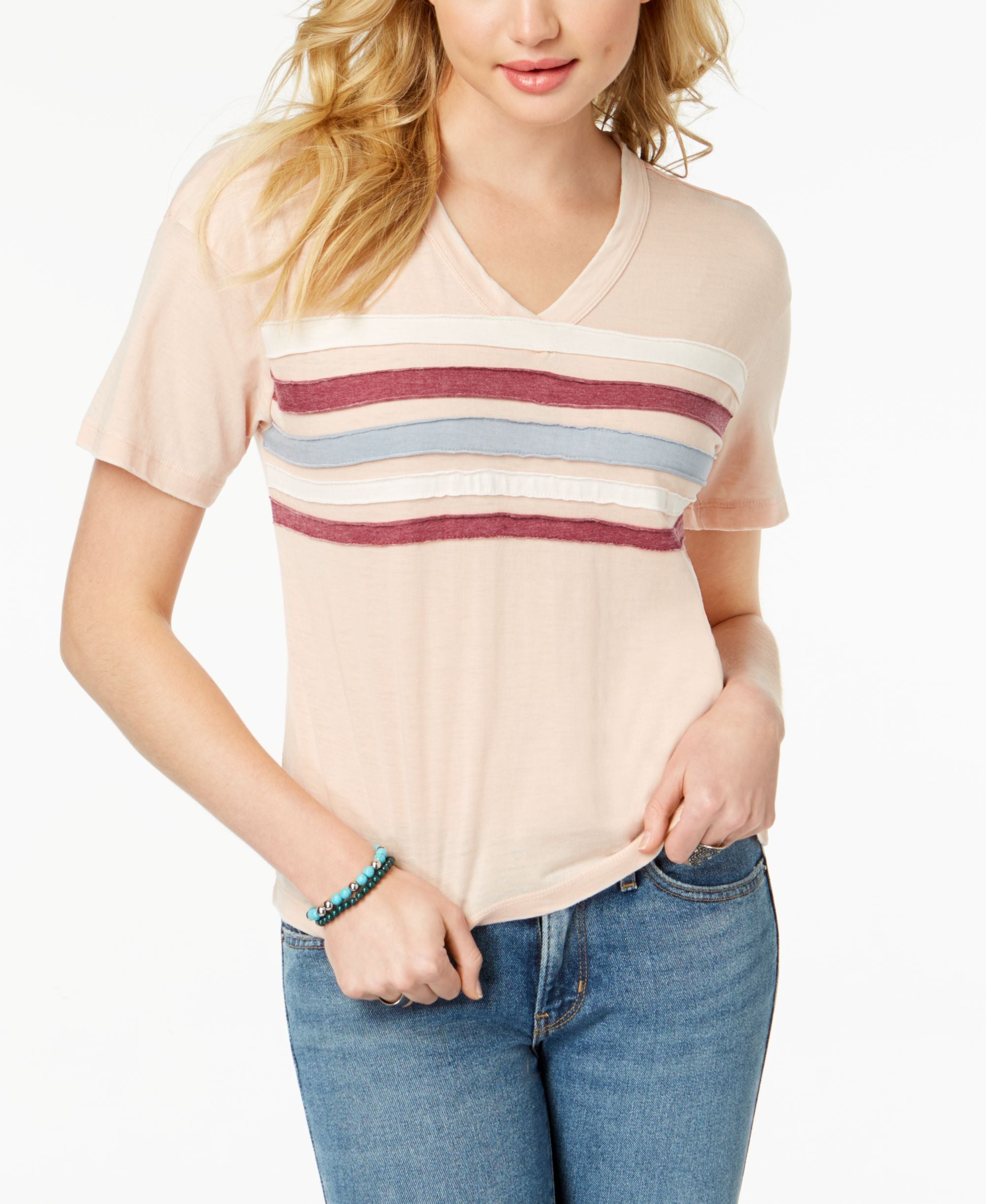 Ultra Flirt By Ikeddi Juniors Striped Football T-Shirt43