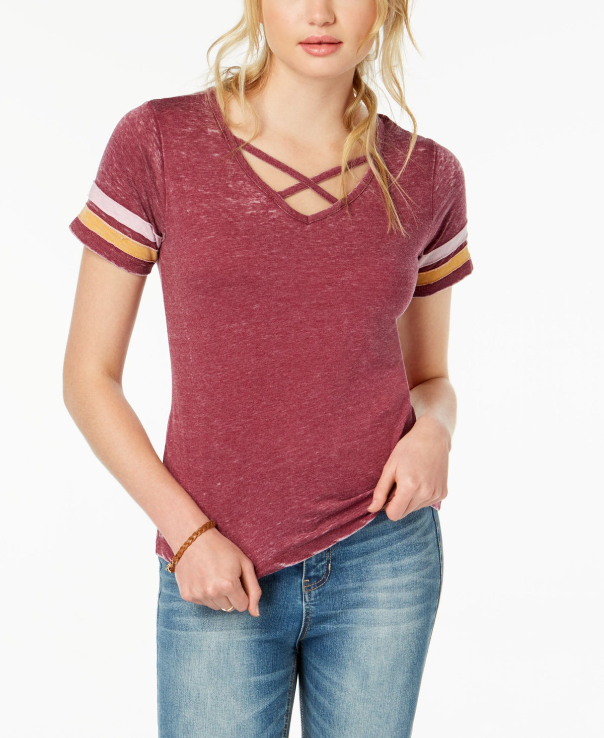 by Ikeddi Juniors' Crisscross Football T-Shirt