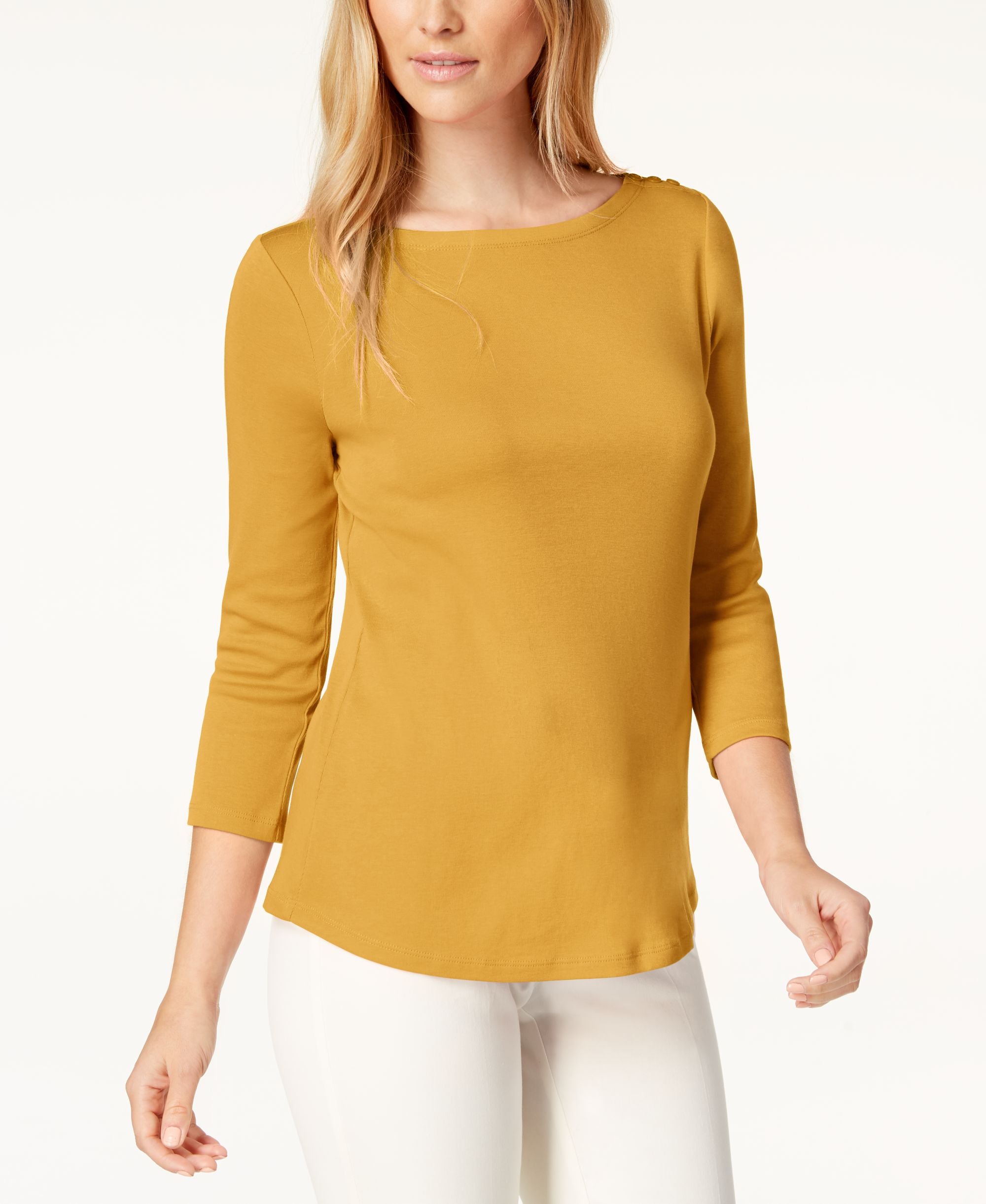 Women's Pima Cotton Boat-Neck Top