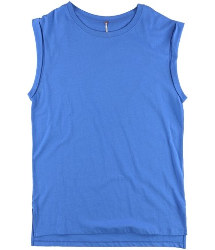 Free People Womens Knit Sleeveless Casual Dress Blue M