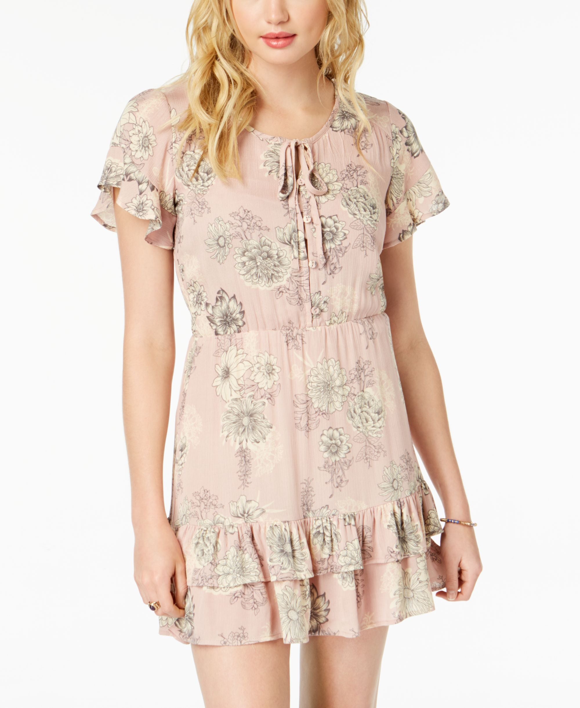 American Rag Juniors Ruffled Tie Dyed Dress