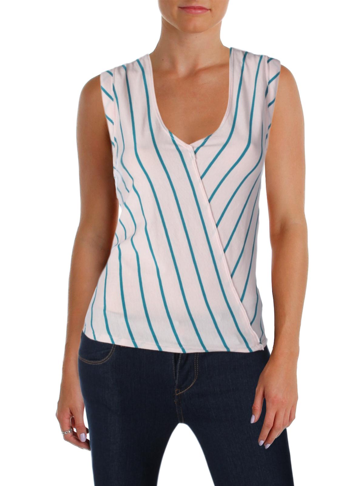 Free People Womens Memphis Surplice Tank Top, Pink, Medium