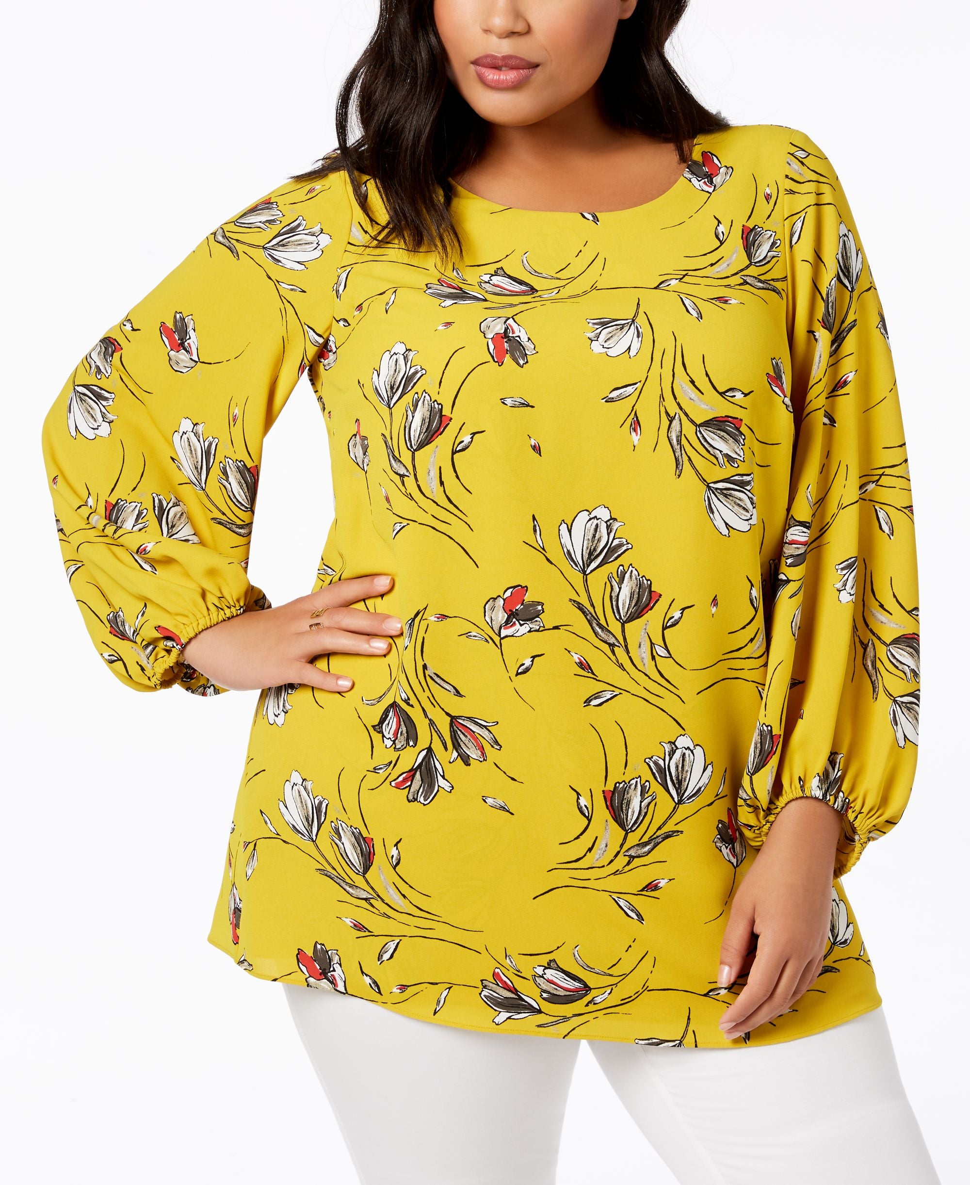 Alfani Plus Size Blouson Sleeve Tunic