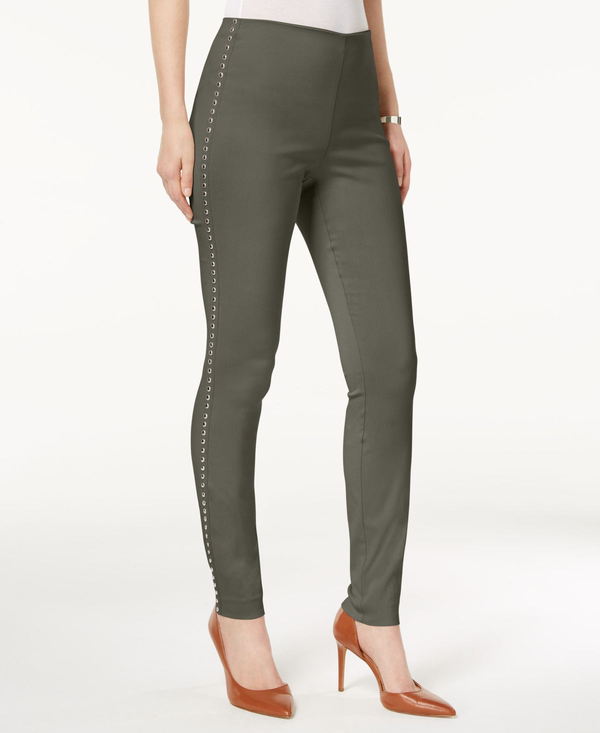 Studded Pull On Skinny Pants