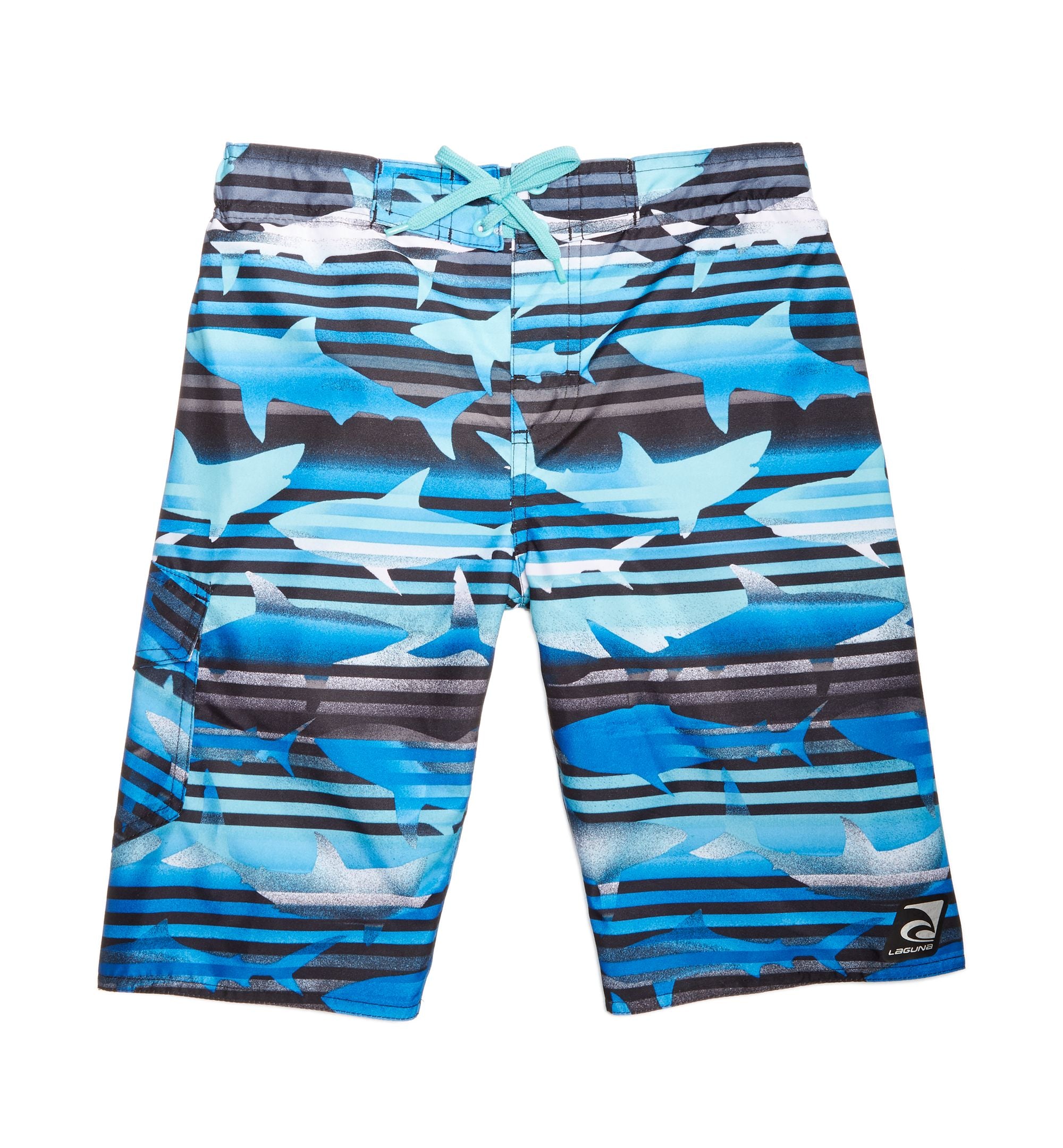 Laguna Toddler Boys Shark Print Swim Trunks