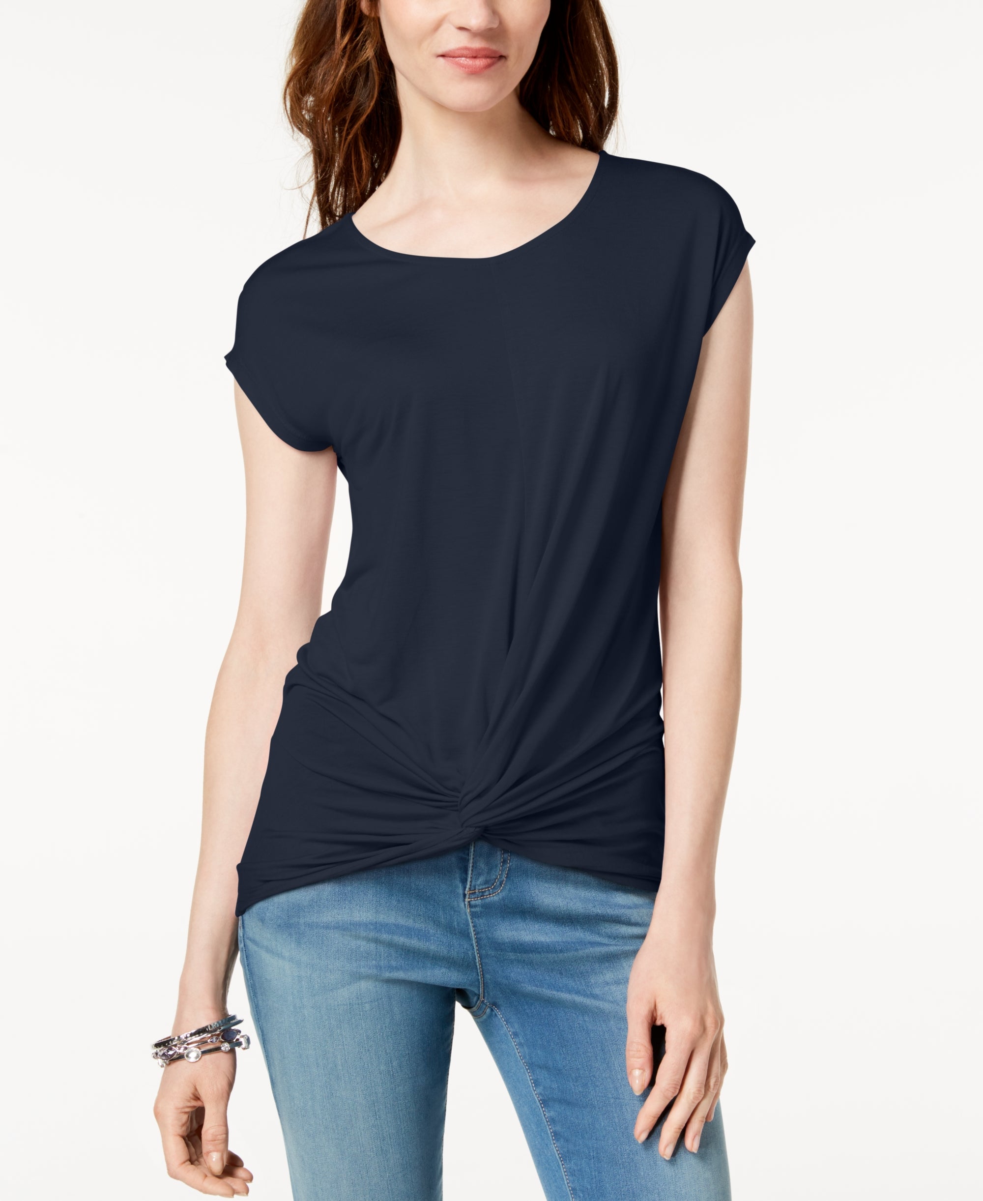 INC Twist-Front Top