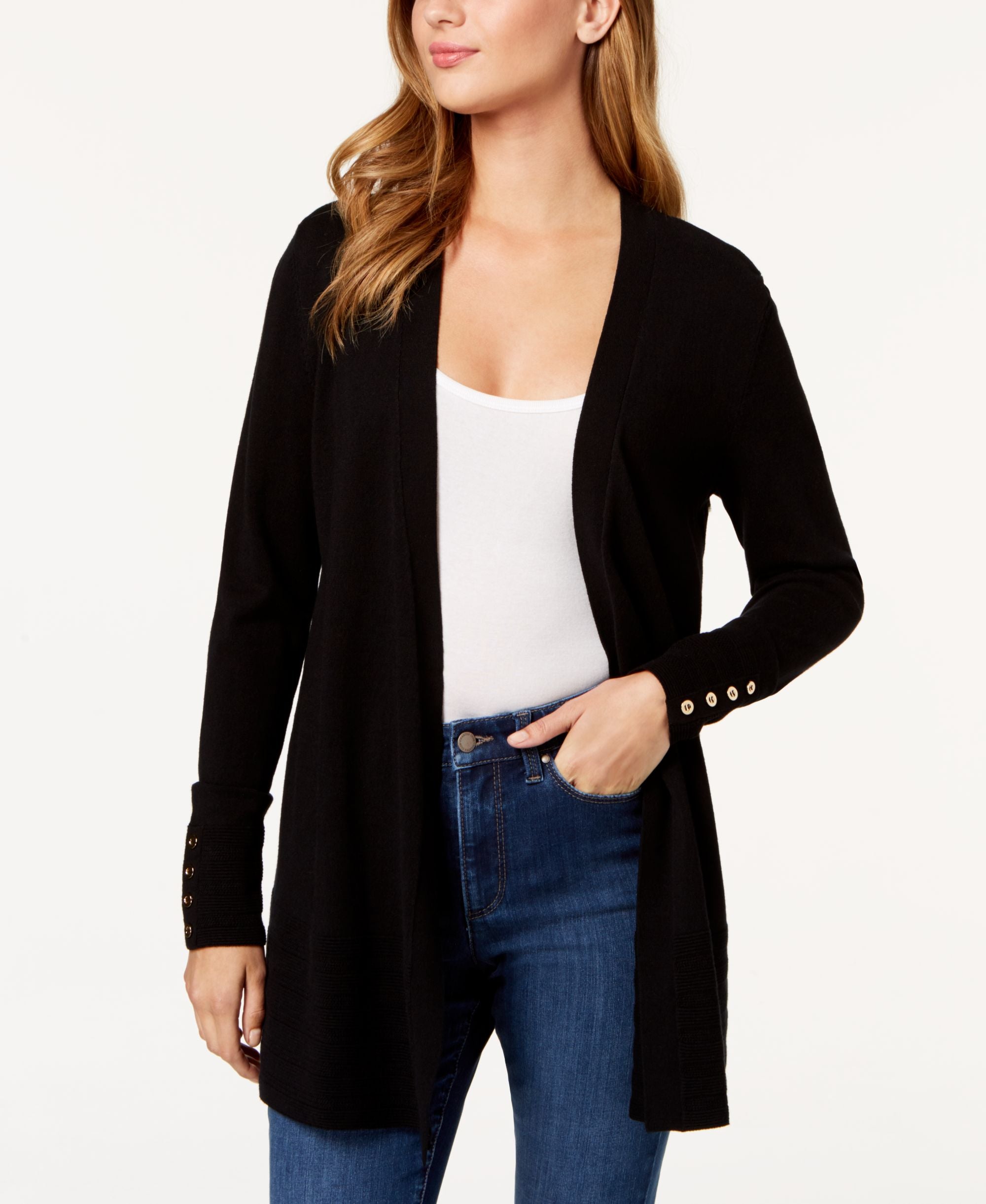 Charter Club Petite Open Front Cardigan