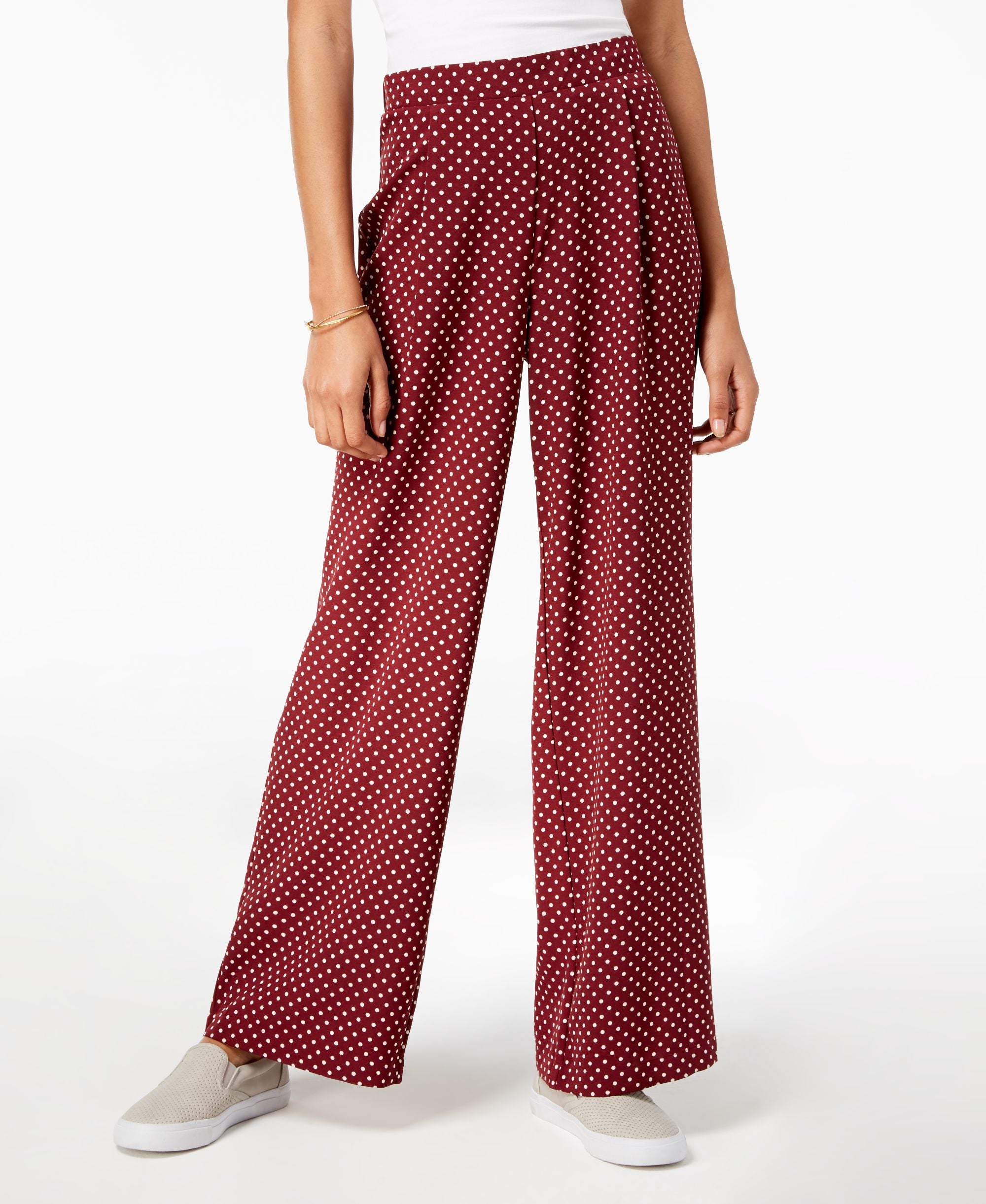 by Ikeddi Juniors' Polka-Dot Wide-Leg Pants