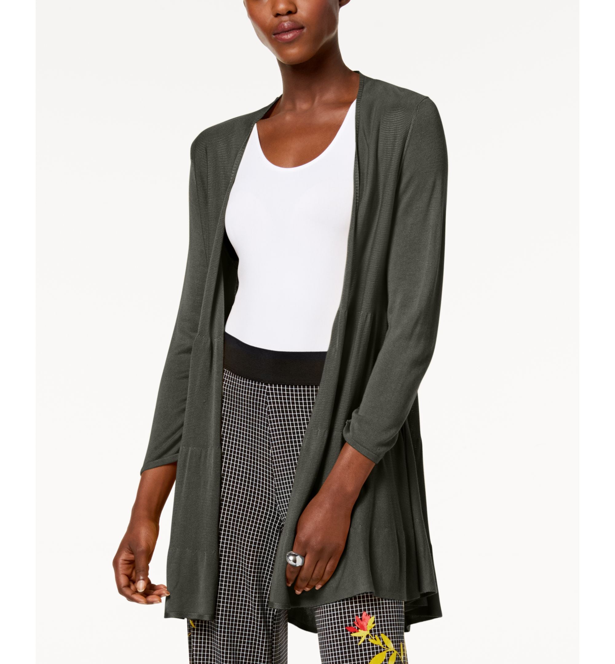 Alfani Petite Tiered Open Front Cardigan