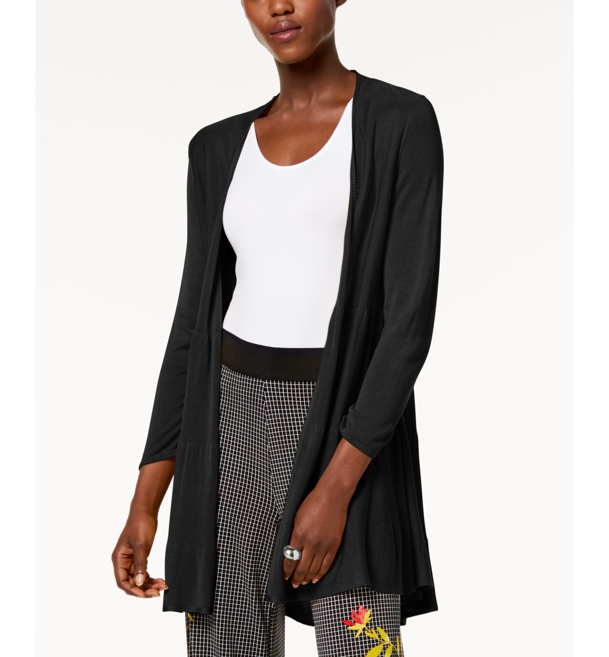 Alfani Petite Tiered Open Front Cardigan