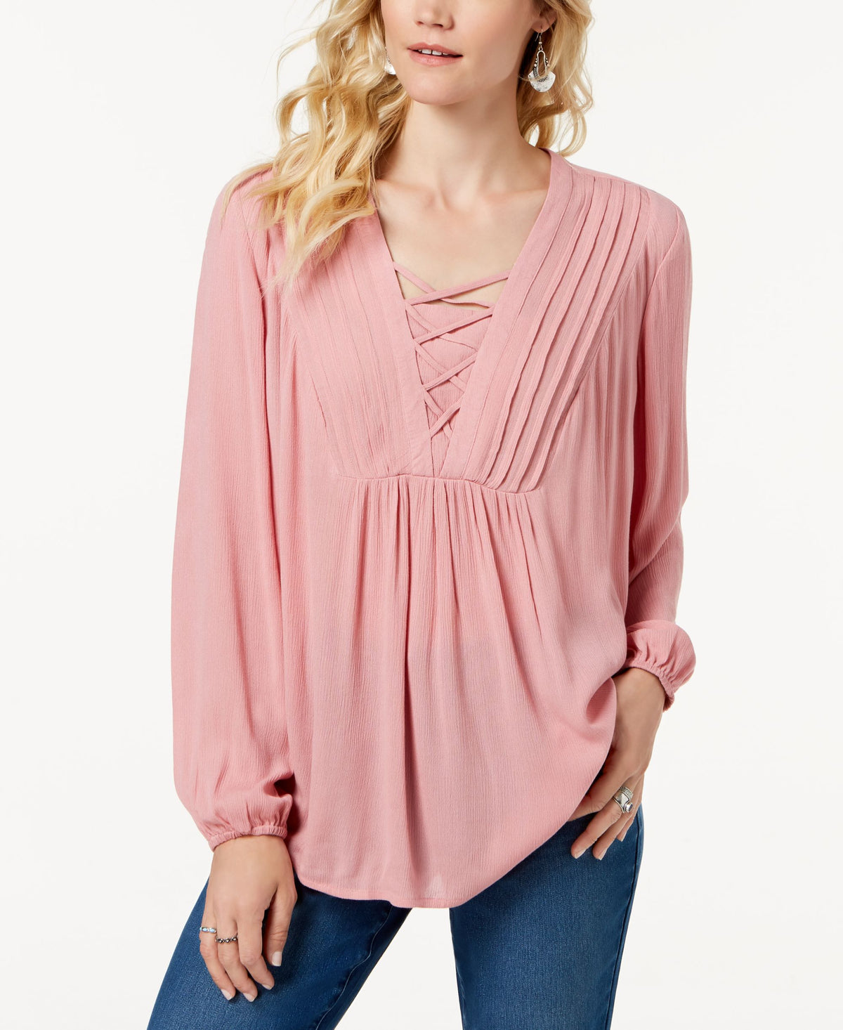 Style & Co Criss Cross Top