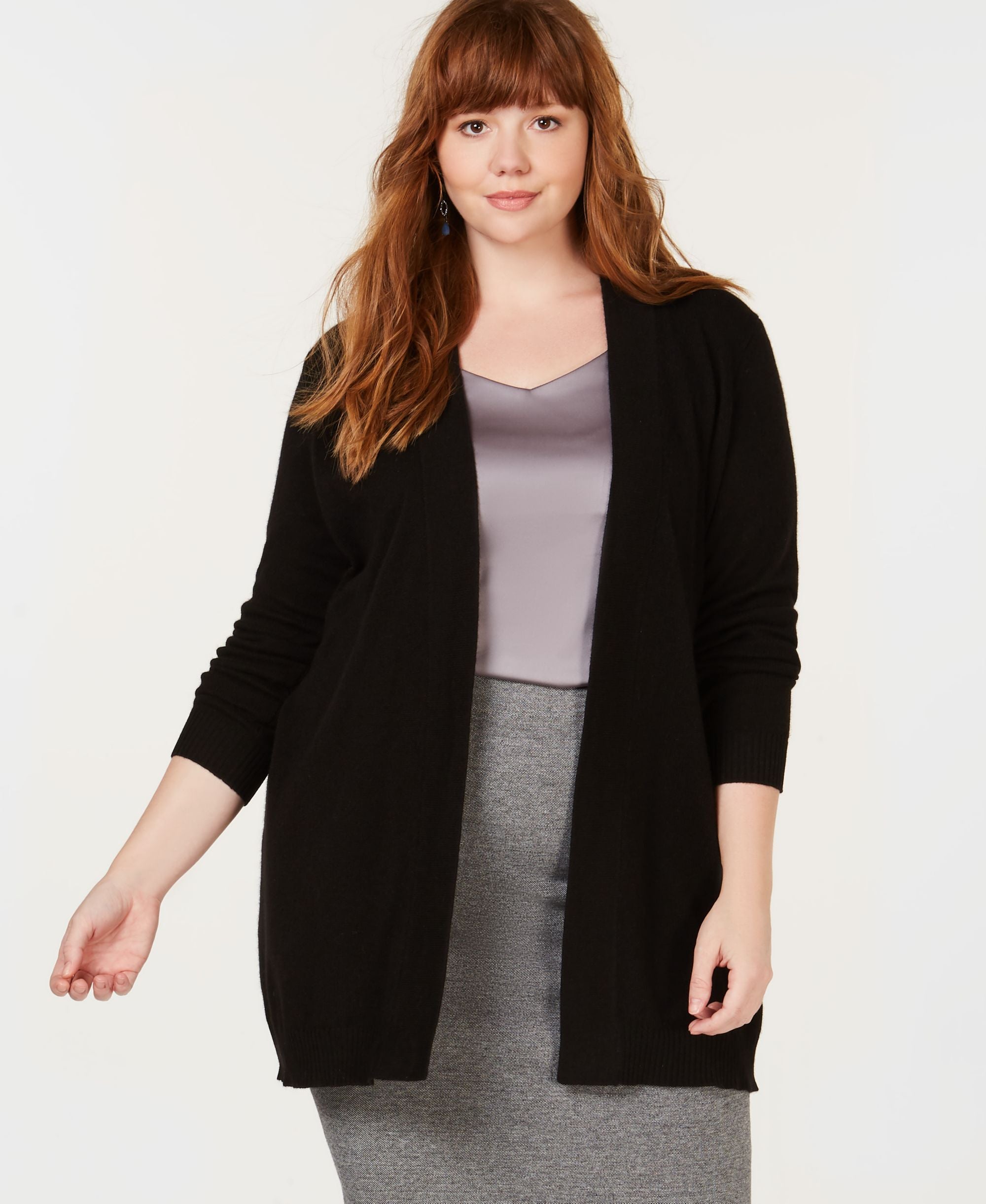 Charter Club Plus Size Pure Cashmere Cardigan Sweater
