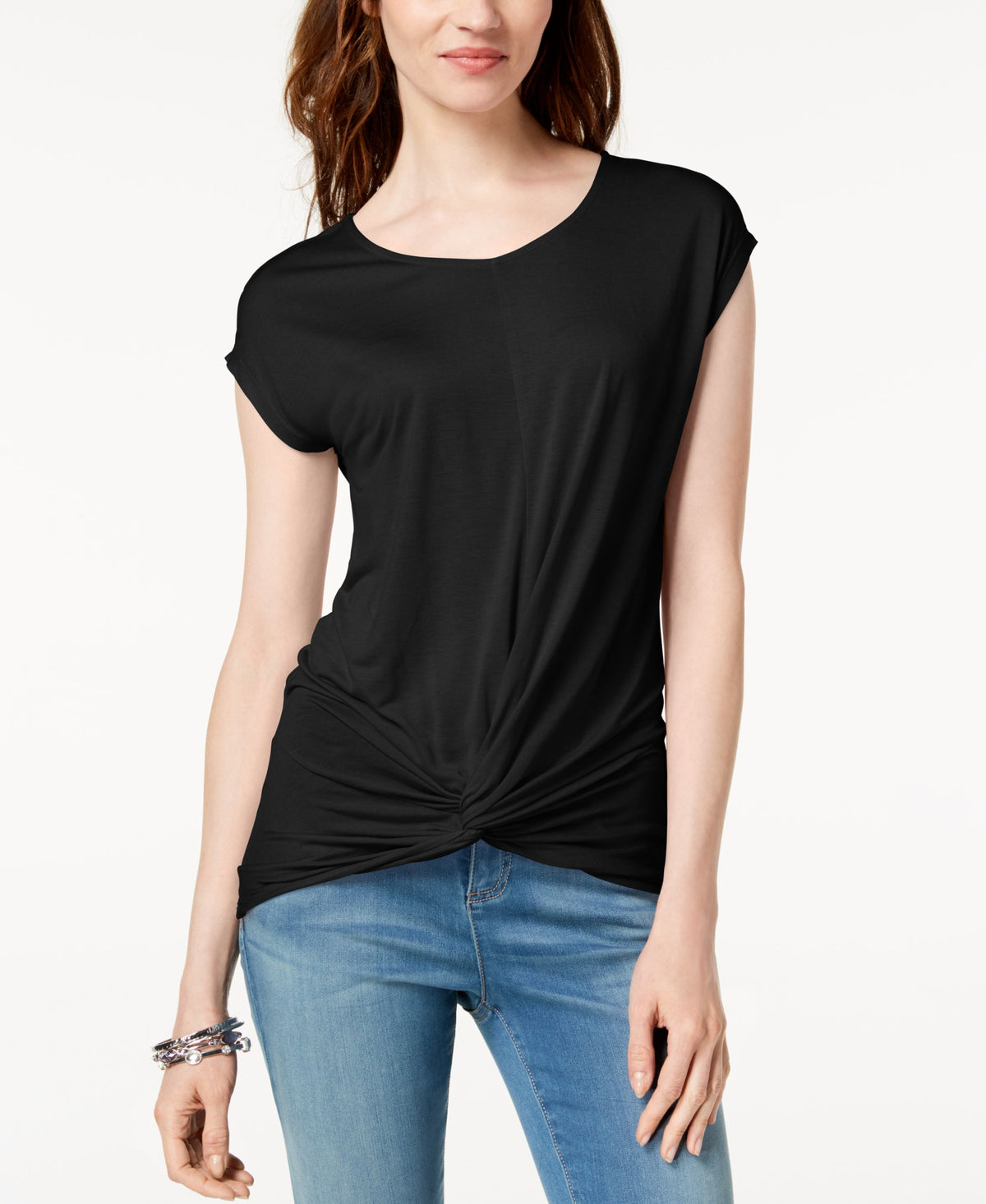 INC Twist-Front Top