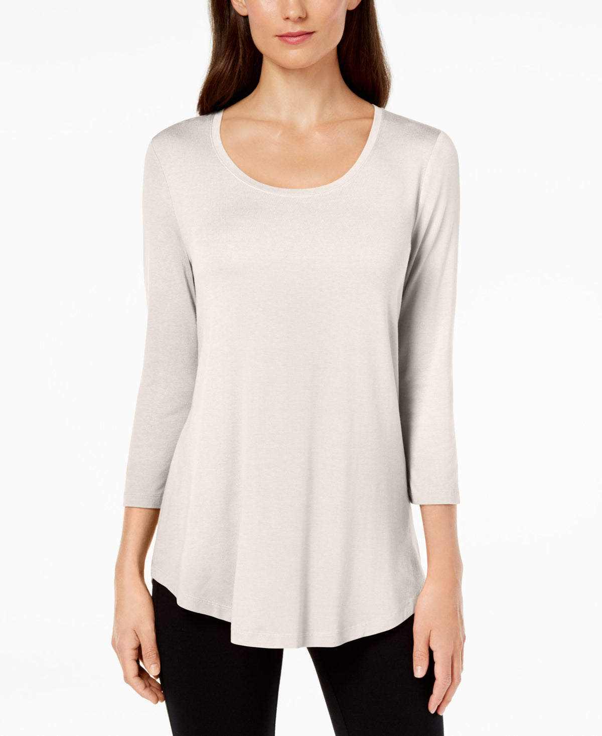 JM Collection Scoop Neck Top