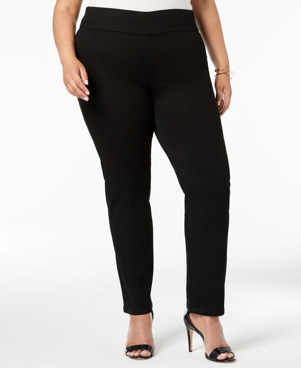 Charter Club Plus Size Pull On Stretch Straight Leg Jeans