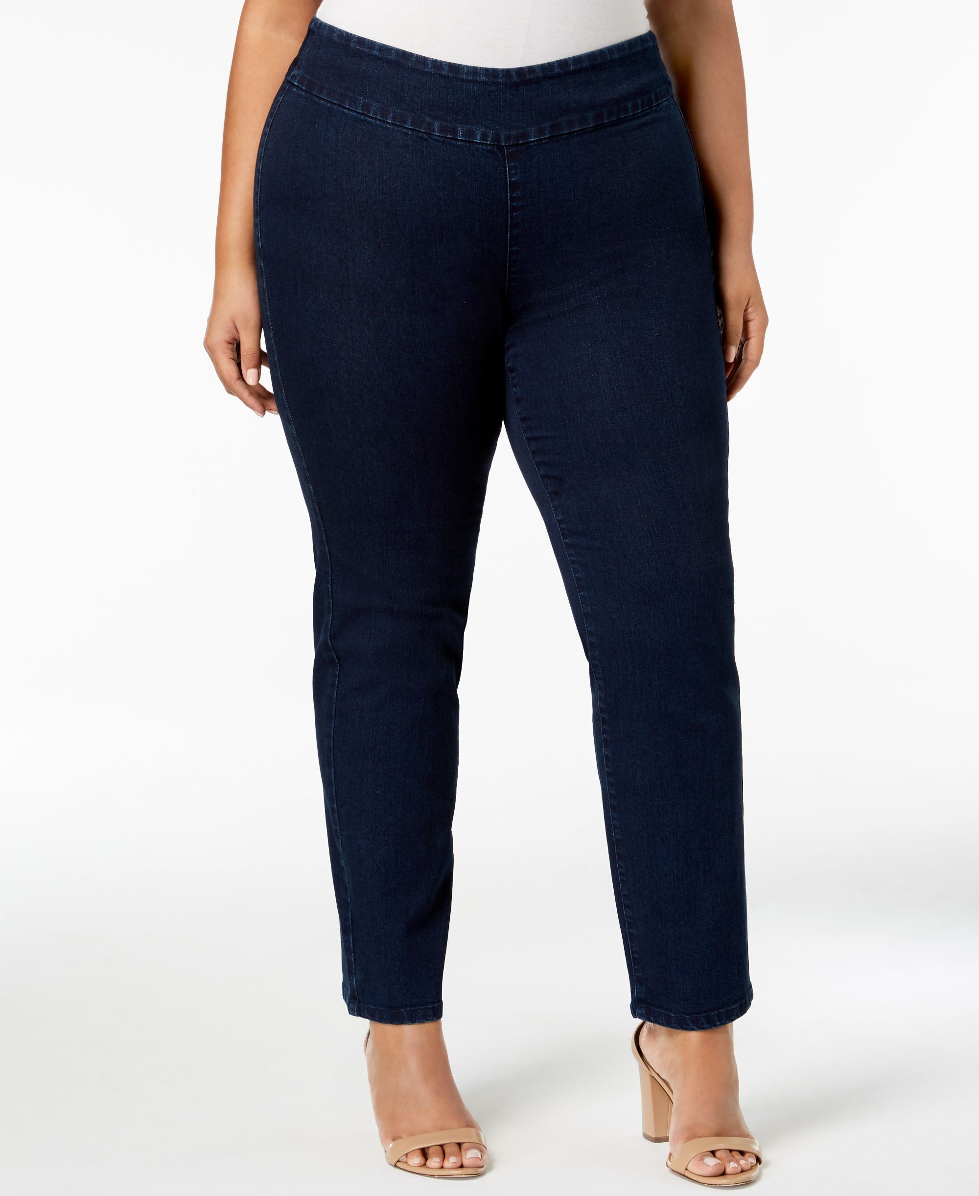 Plus Size Stretch Denim Pull-On Jeans