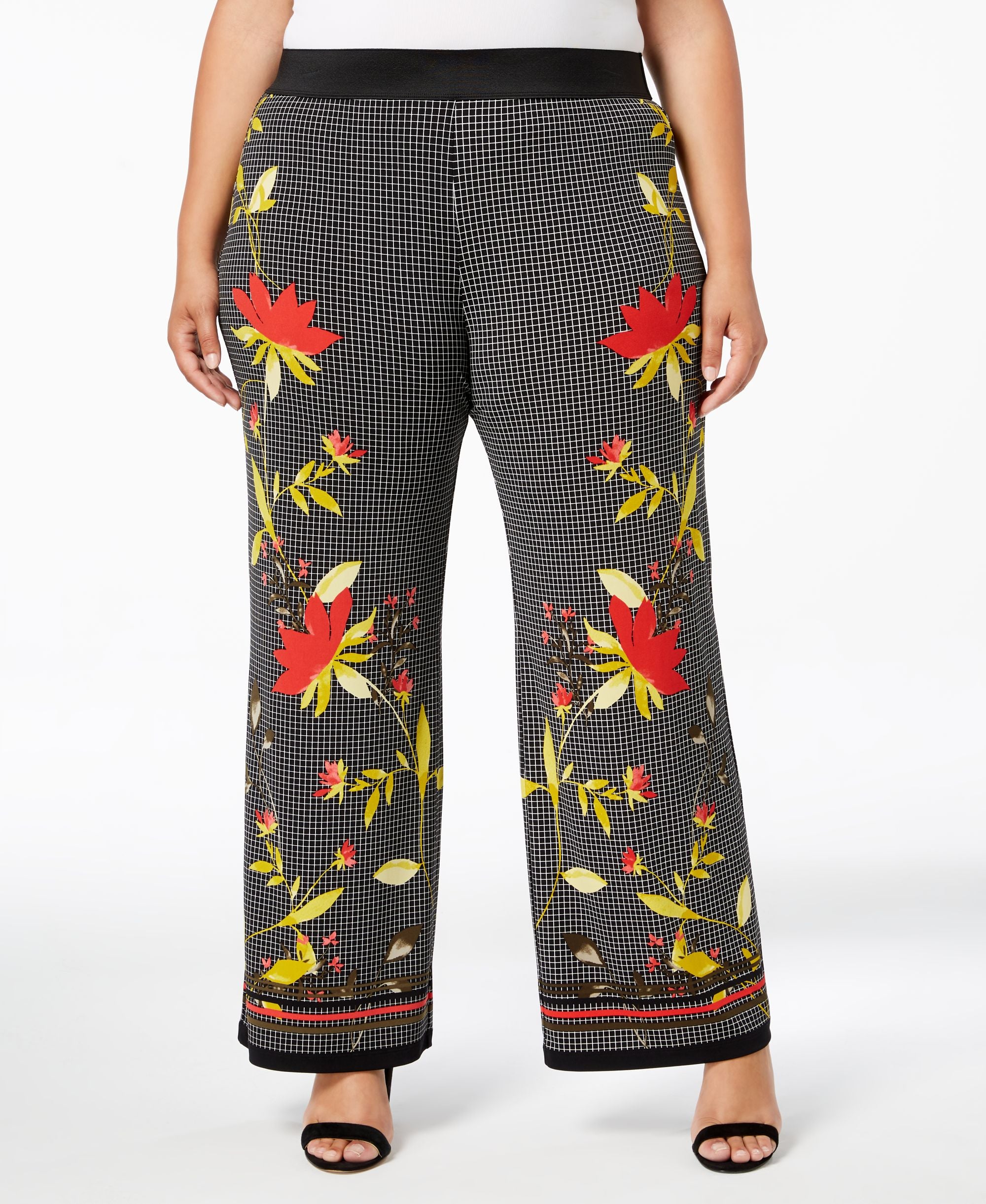 Alfani Plus Size Printed Palazzo Pants