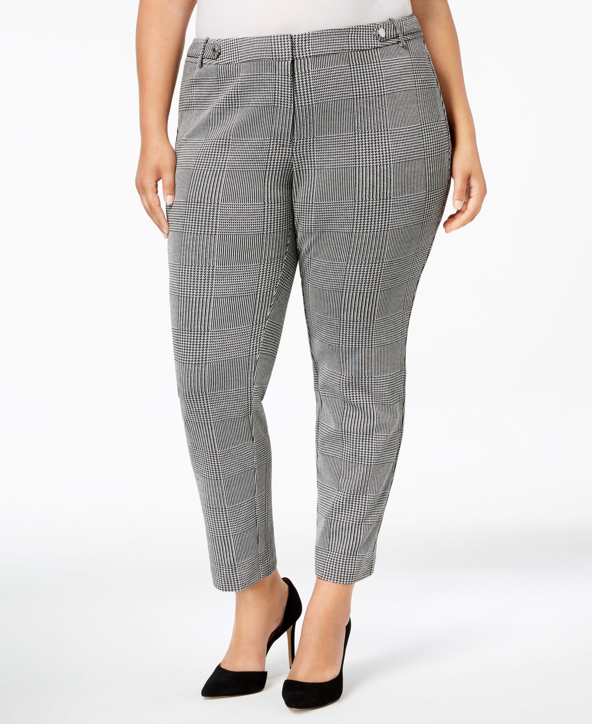 Calvin Klein Plus Size Plaid Ankle Pants