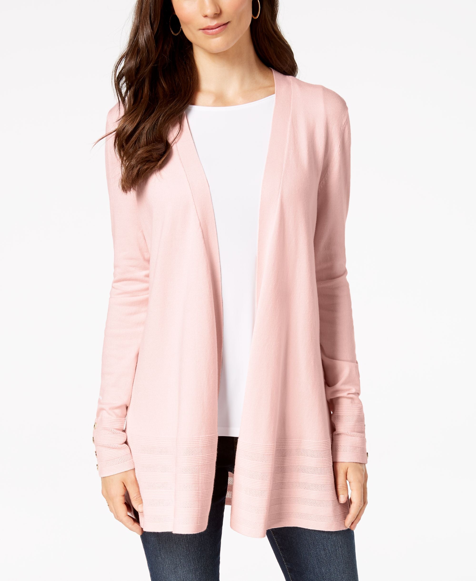 Charter Club Womens Open Front Cardigan