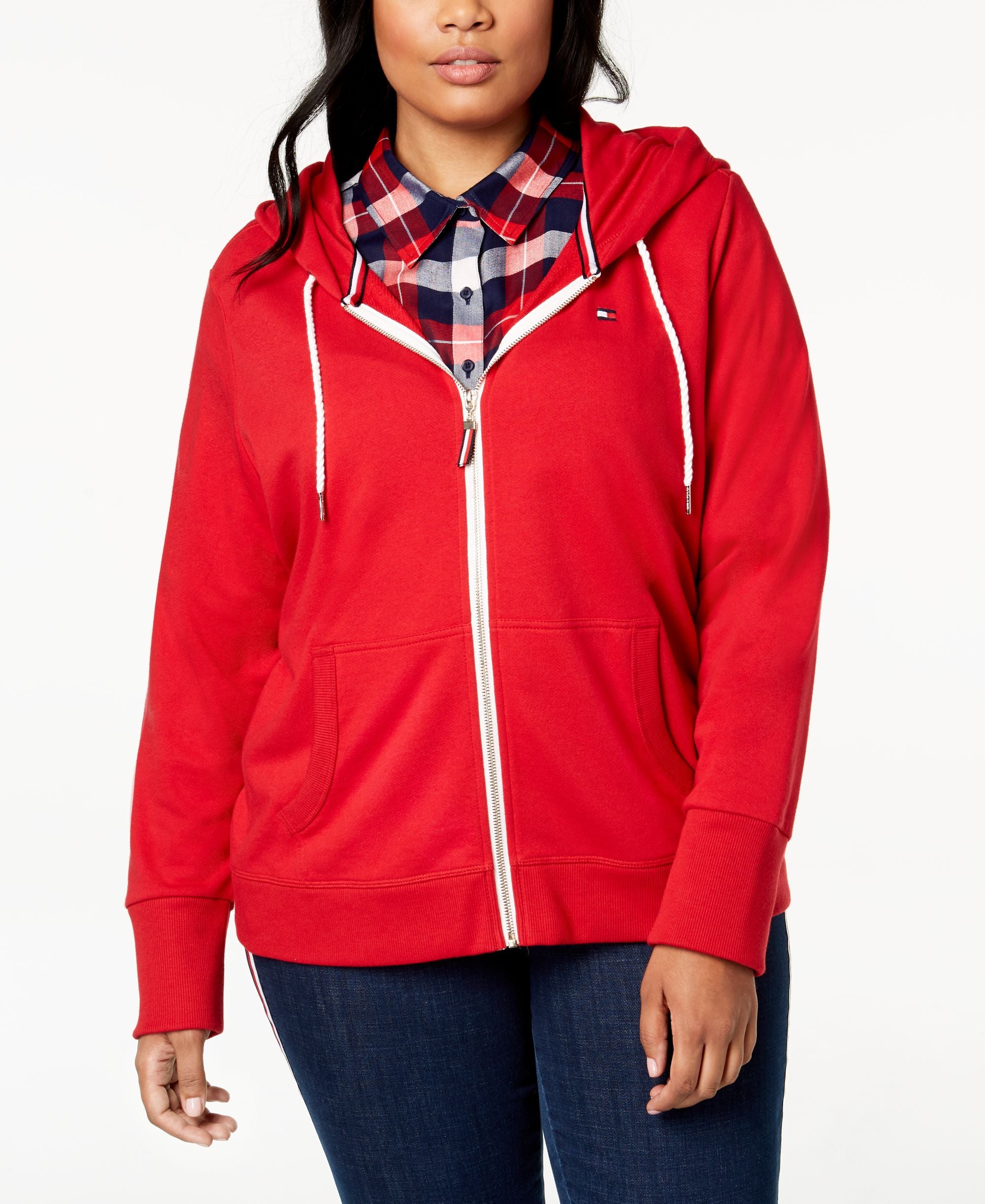 Tommy Hilfiger Plus Size Zip Front Hoodie