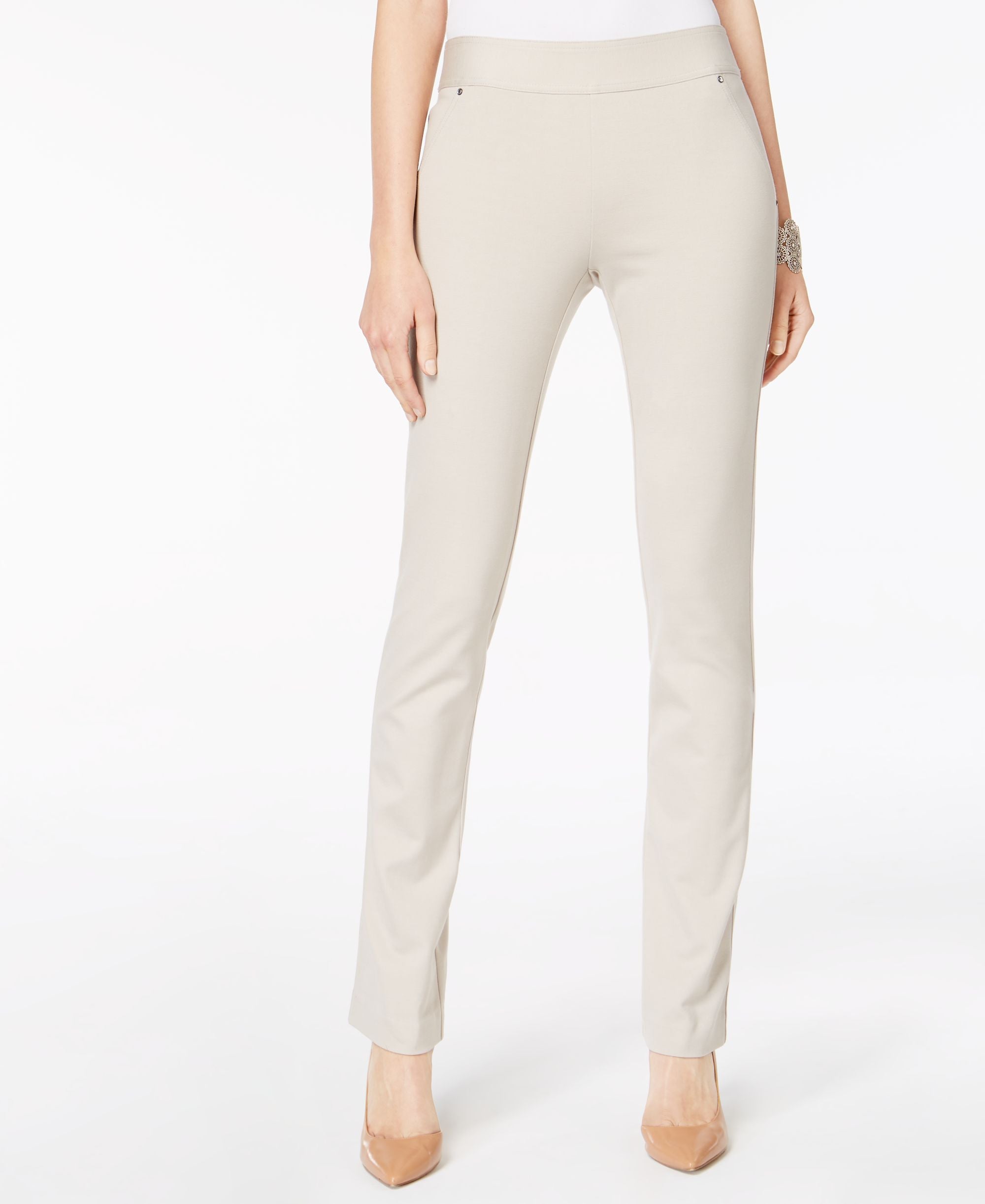 Pull On Straight Leg Pants Toad Beige 0