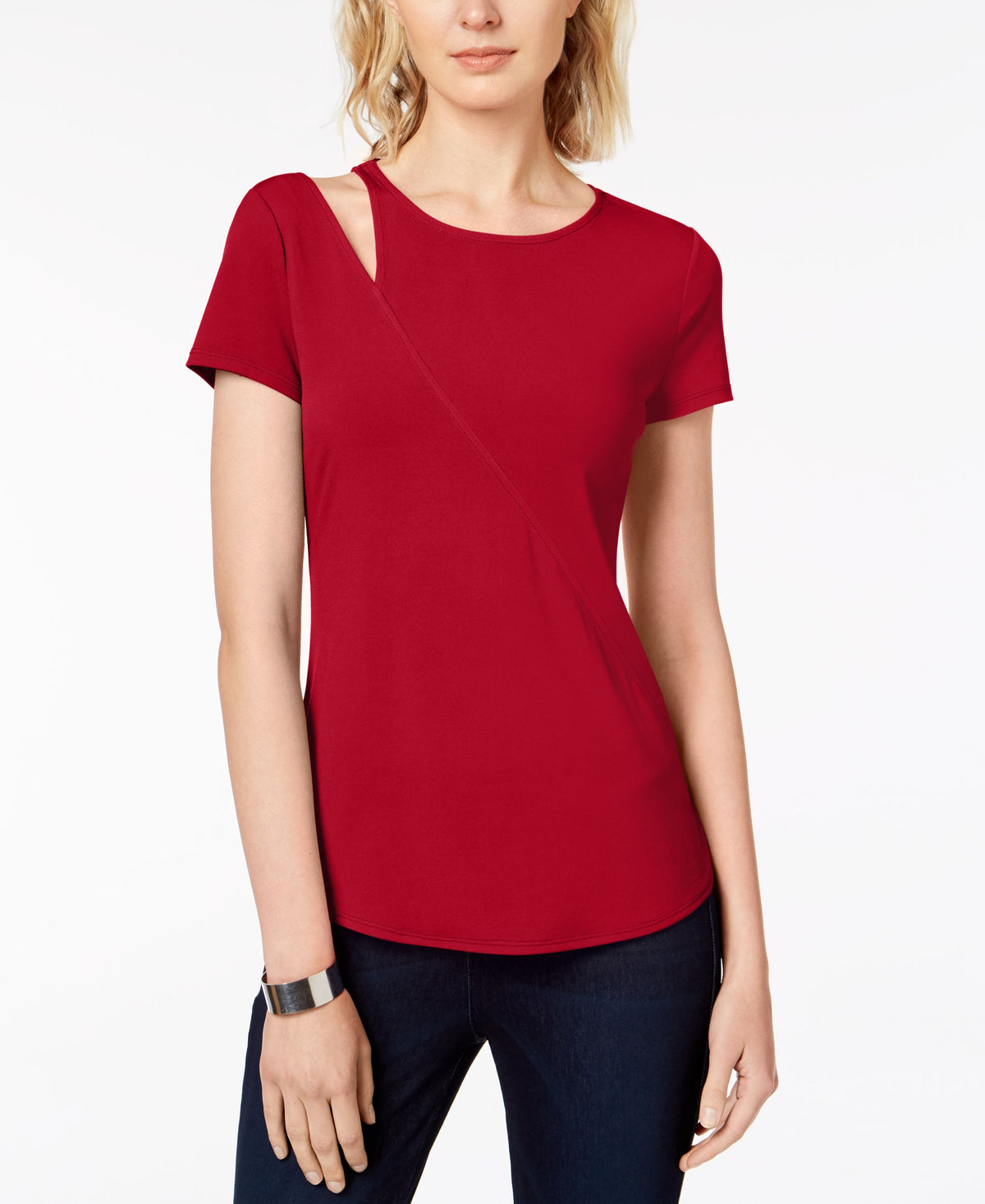 I.N.C. Cutout-Shoulder T-Shirt