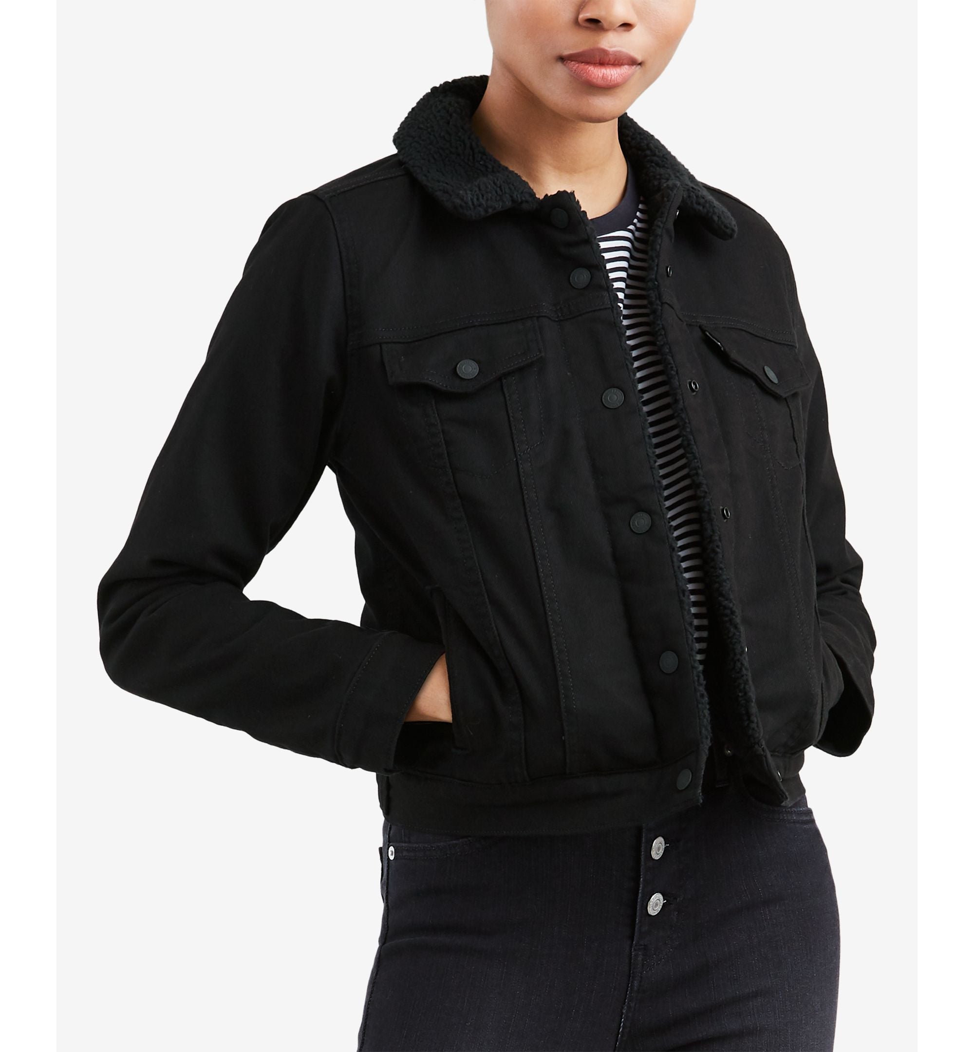 Women's Original Denim Trucker with Sherpa Lining