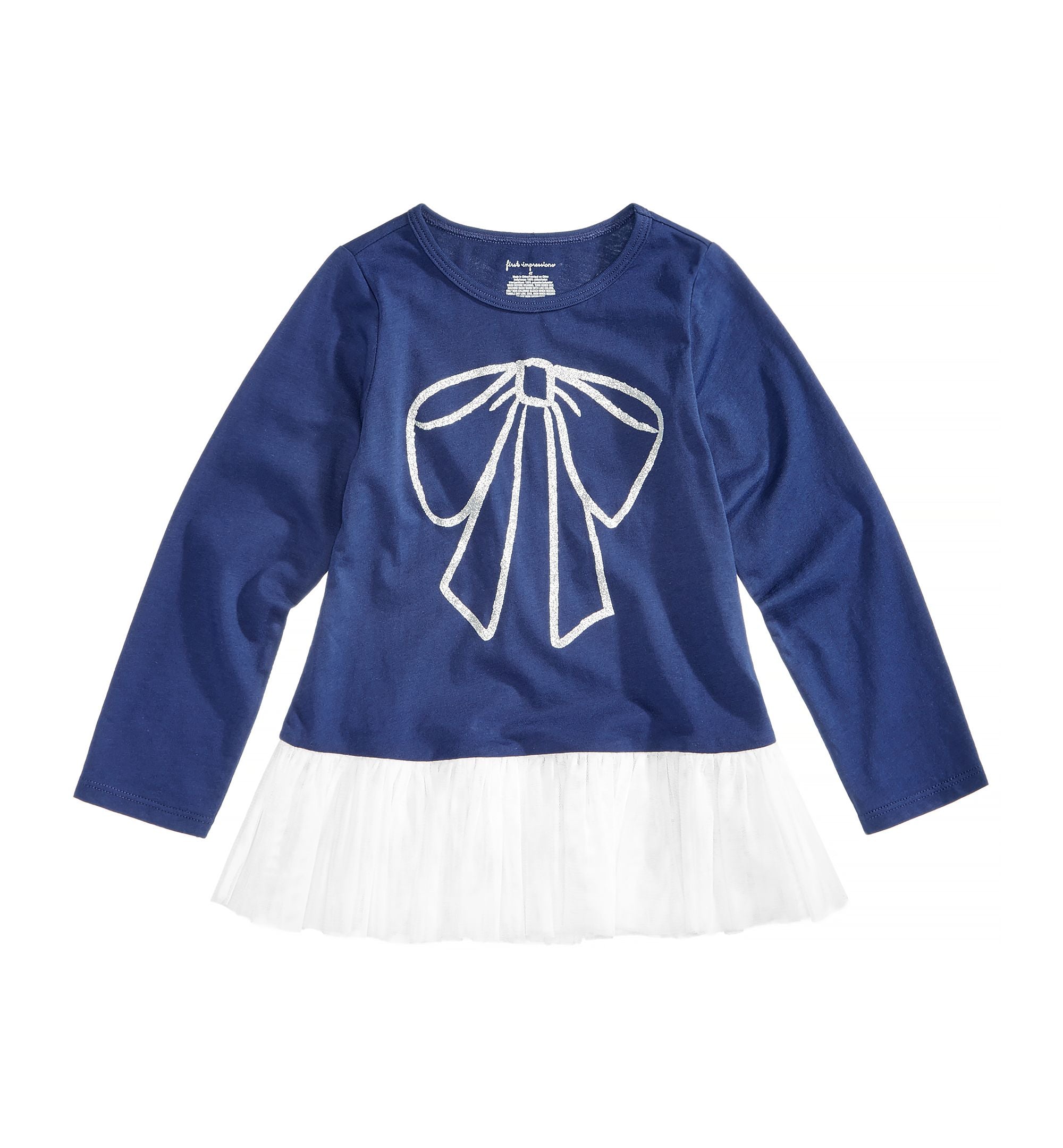 First Impressions Baby Girls Peplum Bow Tunic