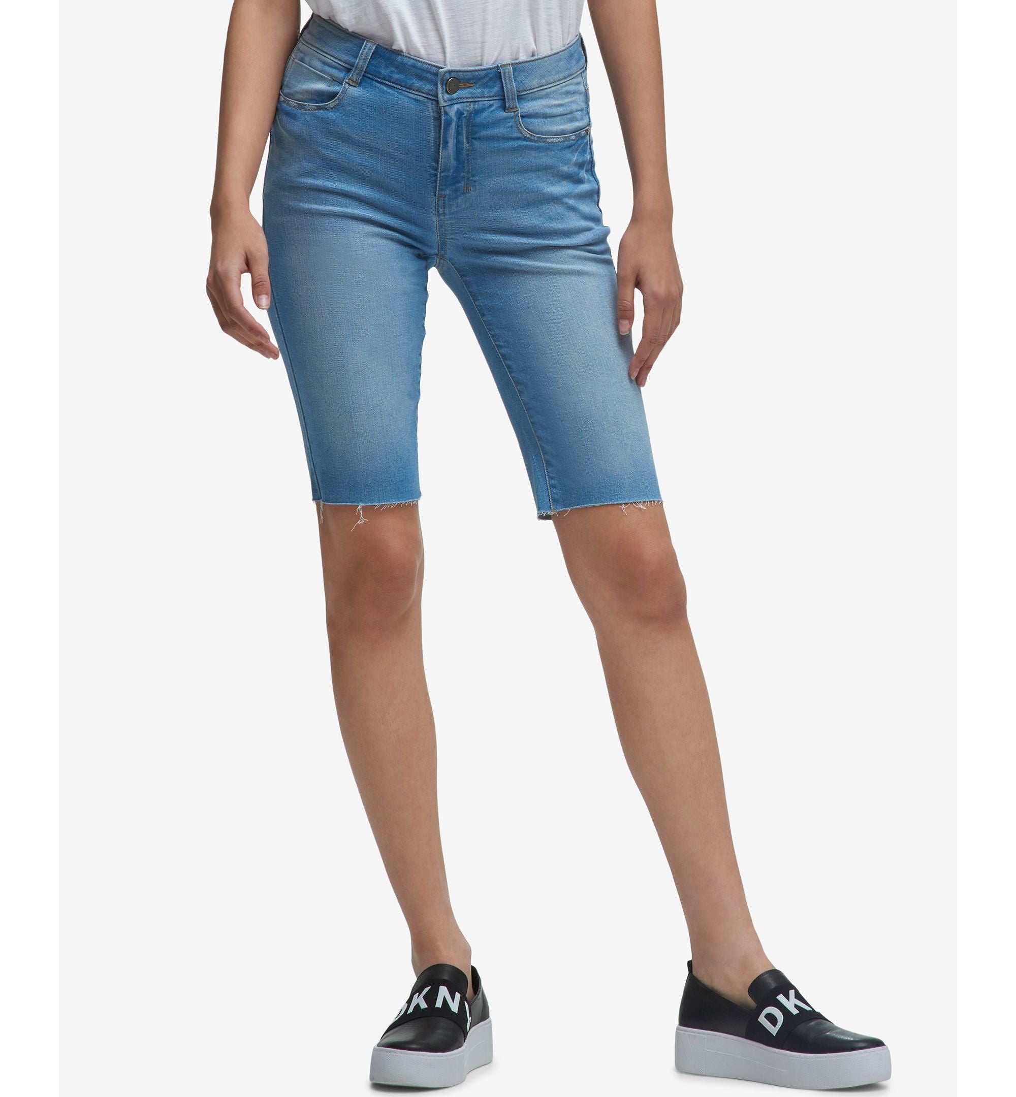 DKNY Studded Denim Shorts