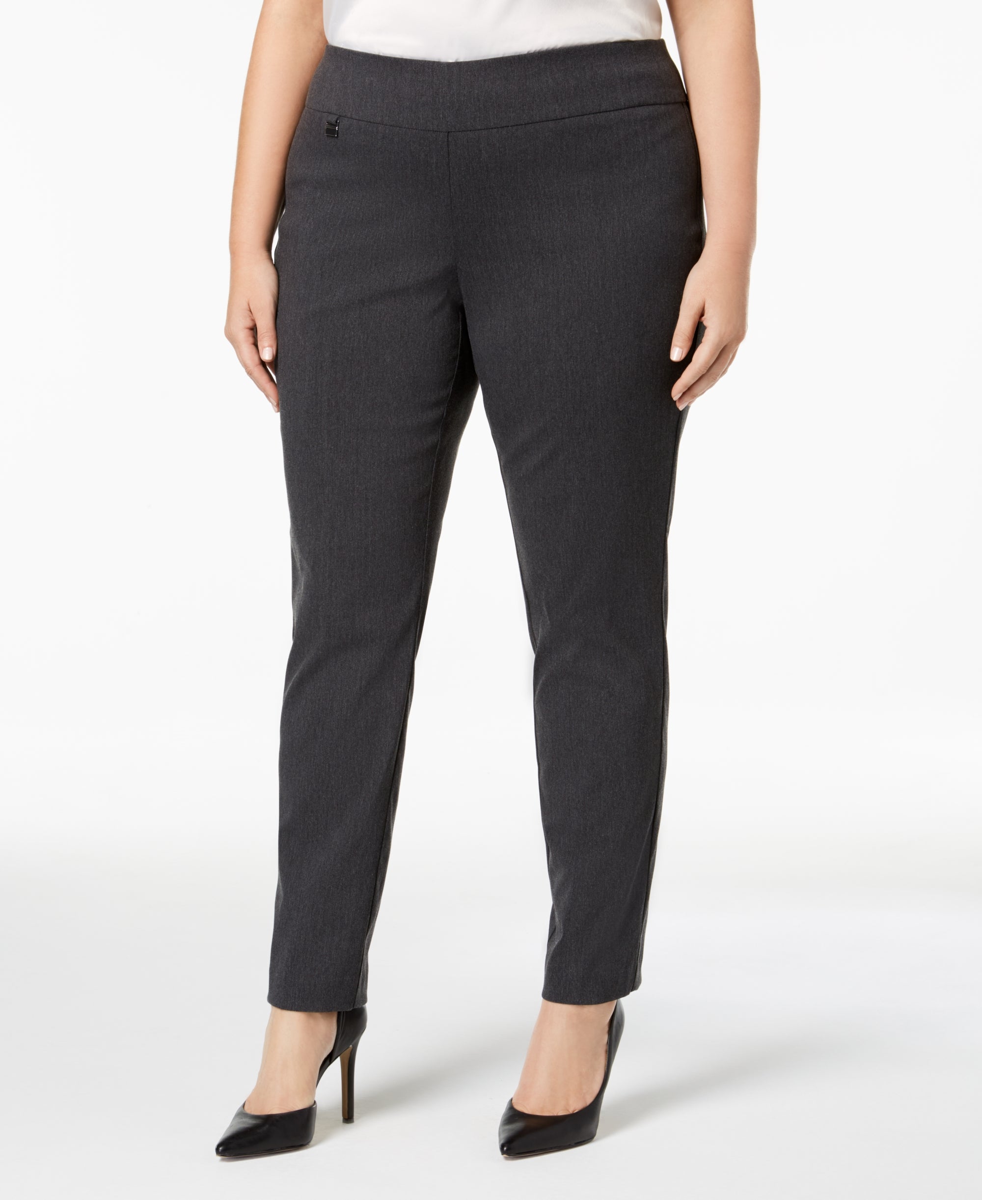 Plus Size Tummy-Control Pull-On Skinny Pants