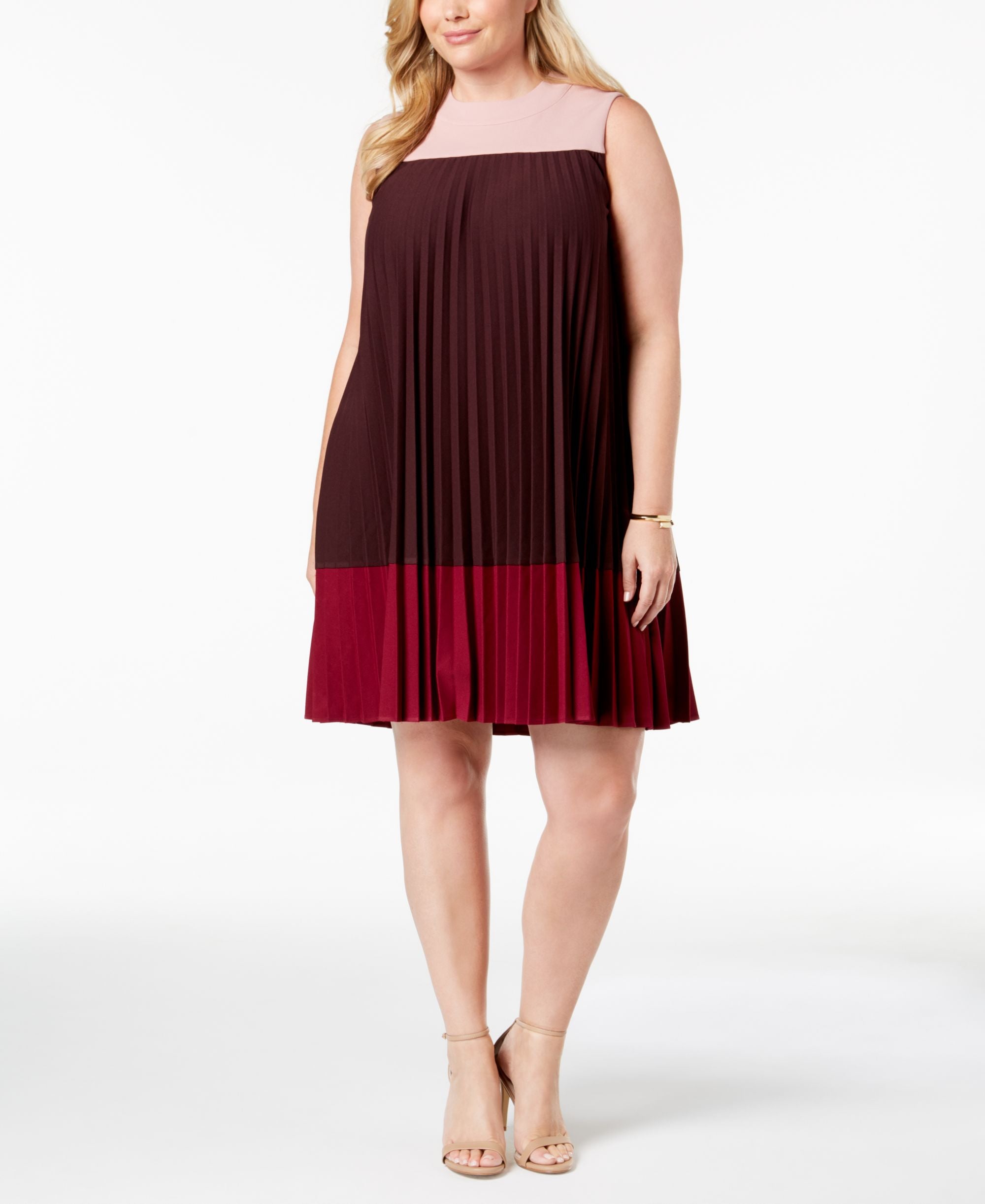 Alfani Plus Size Pleated Swing Dress
