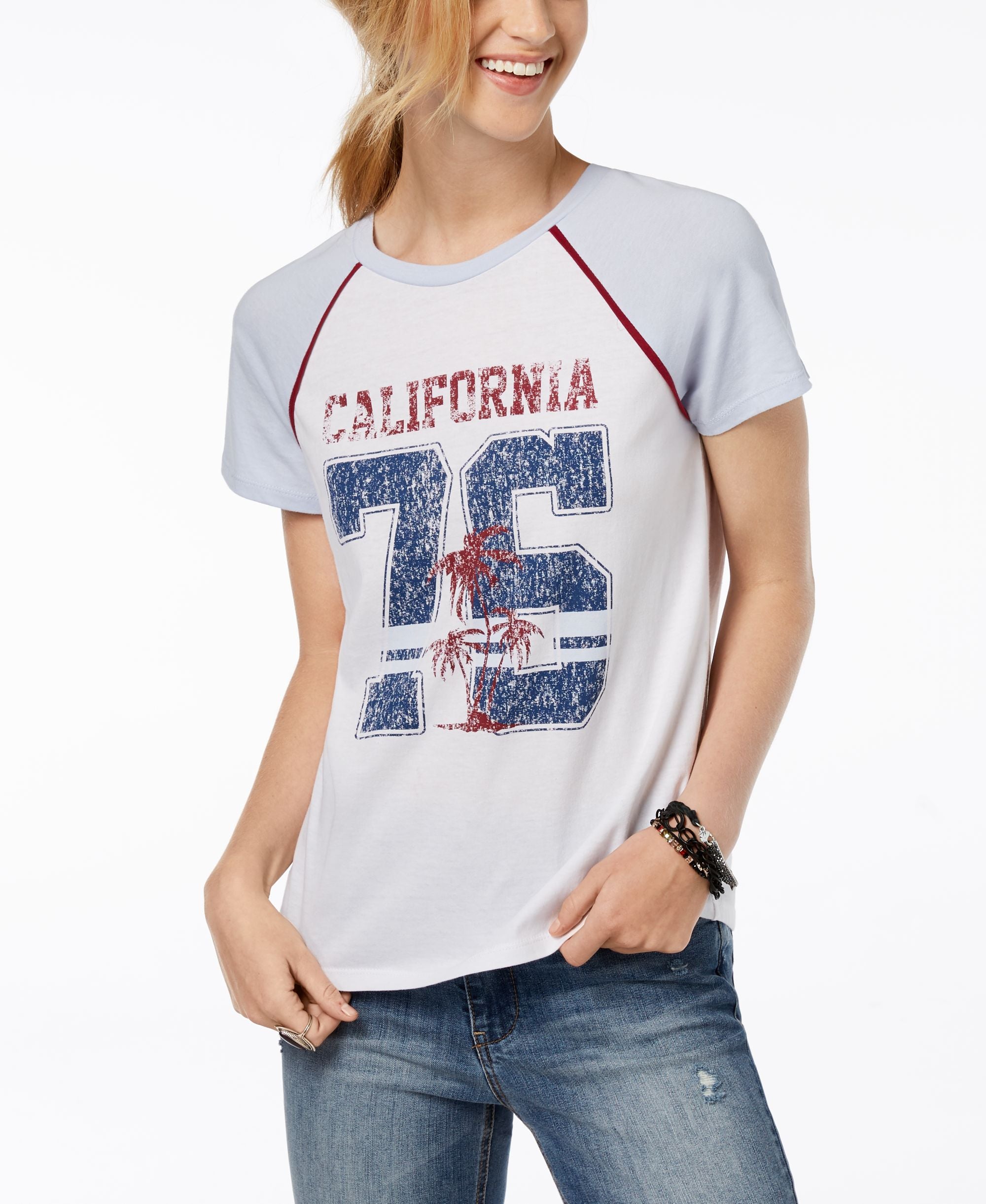 Rebellious One Juniors Cotton California Graphic T-Shirt