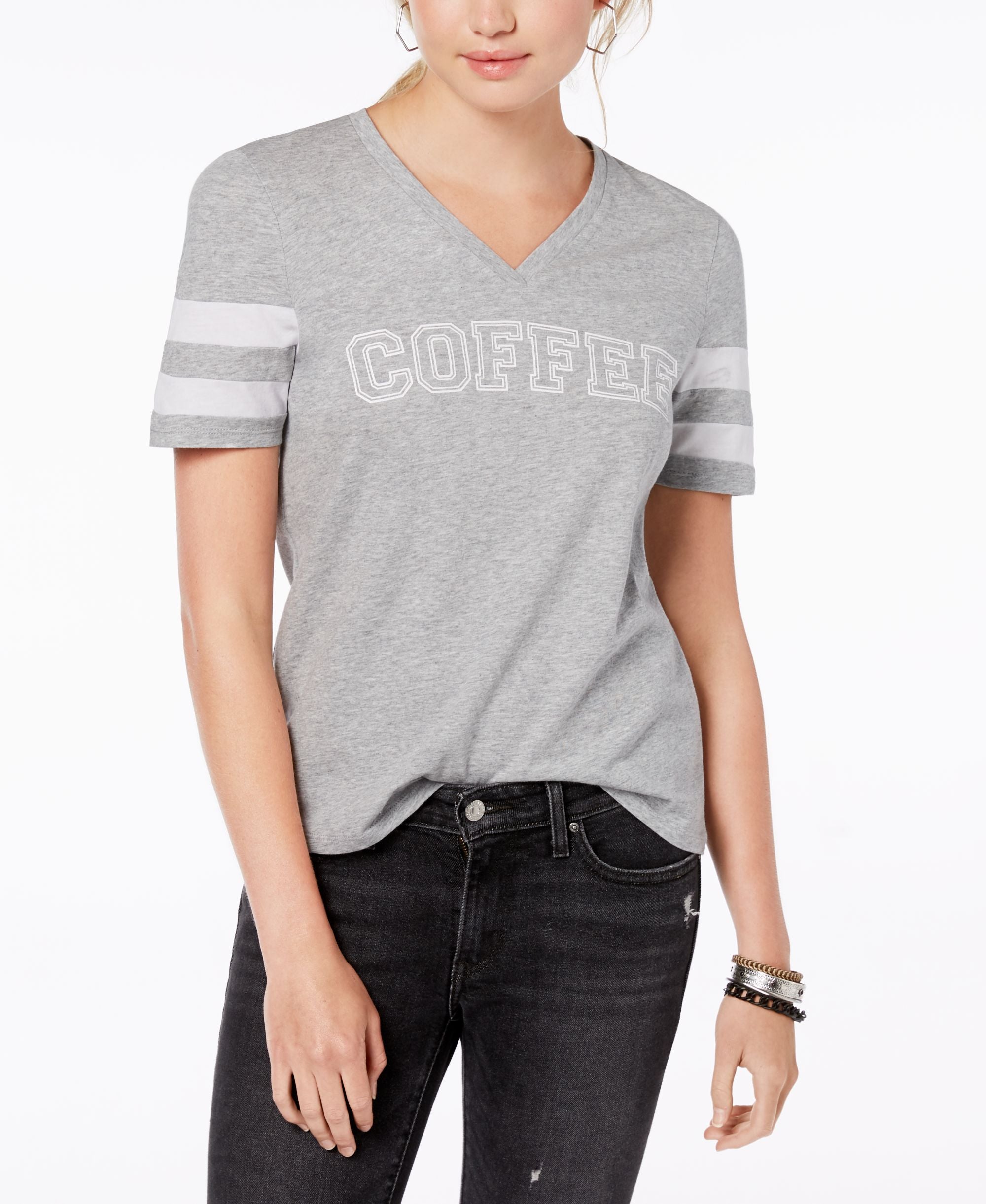Juniors' Cotton Coffee Graphic-Print T-Shirt