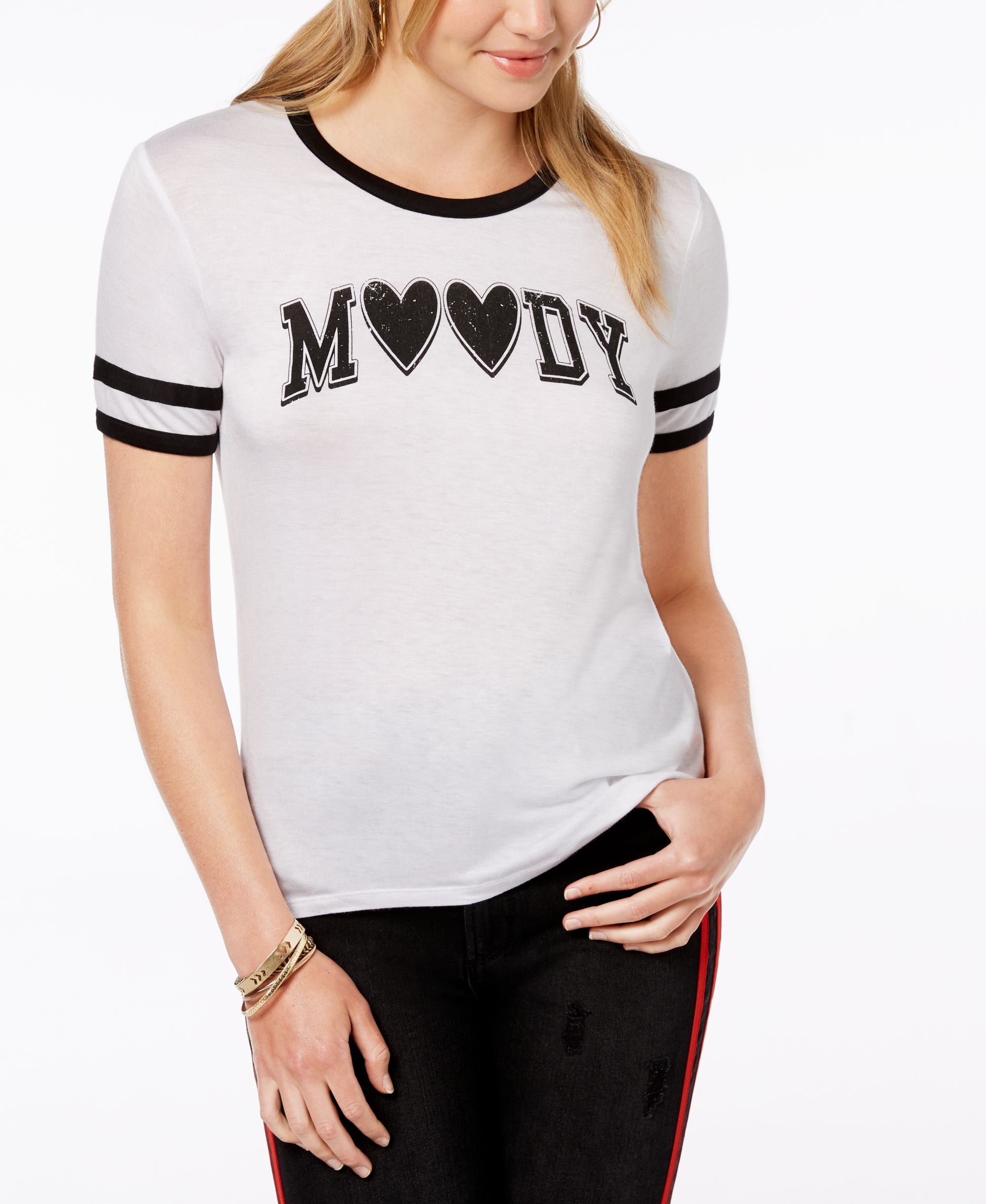 Juniors' Moody Graphic-Print T-Shirt