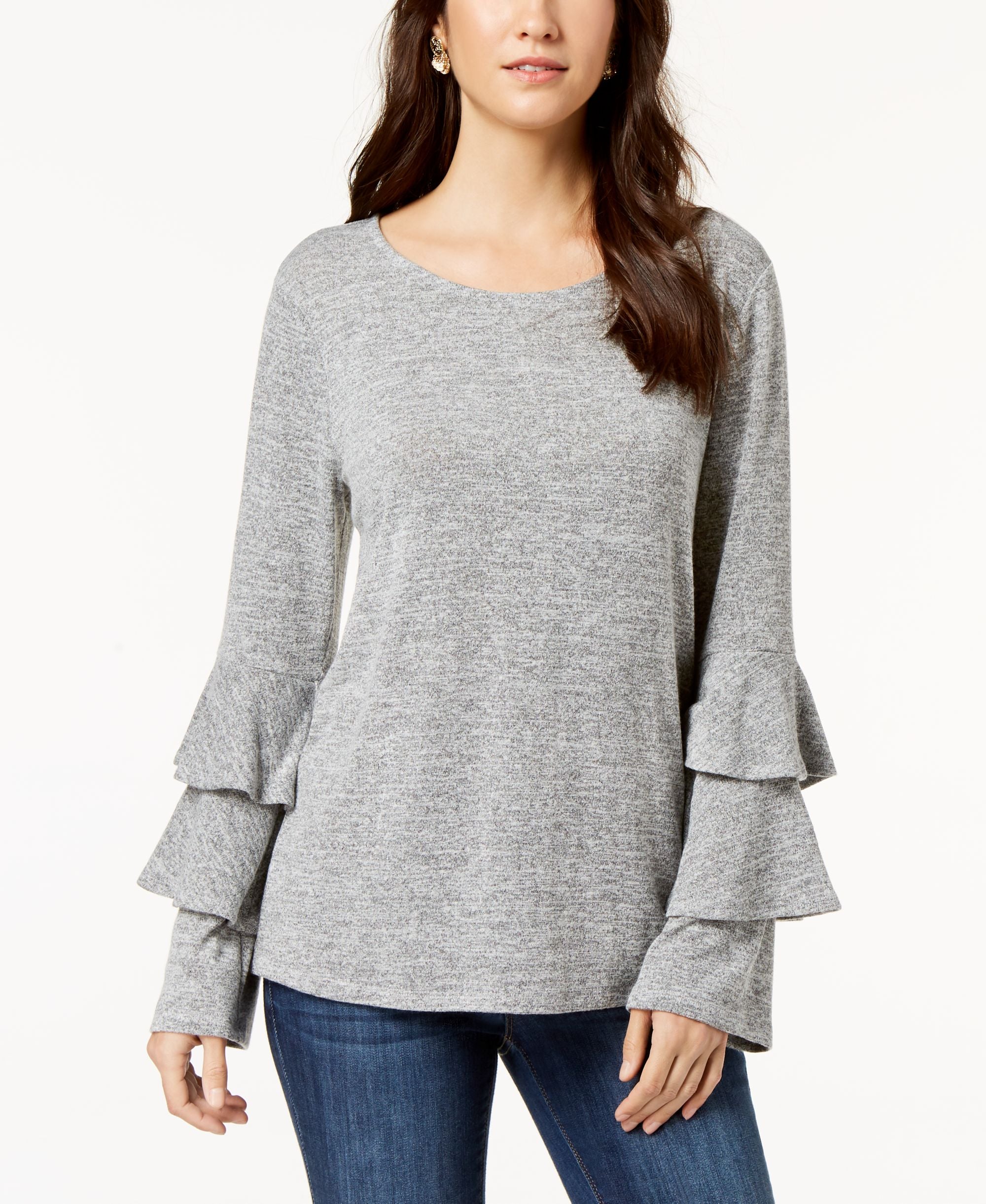 Style & Co Tiered Sleeve Top
