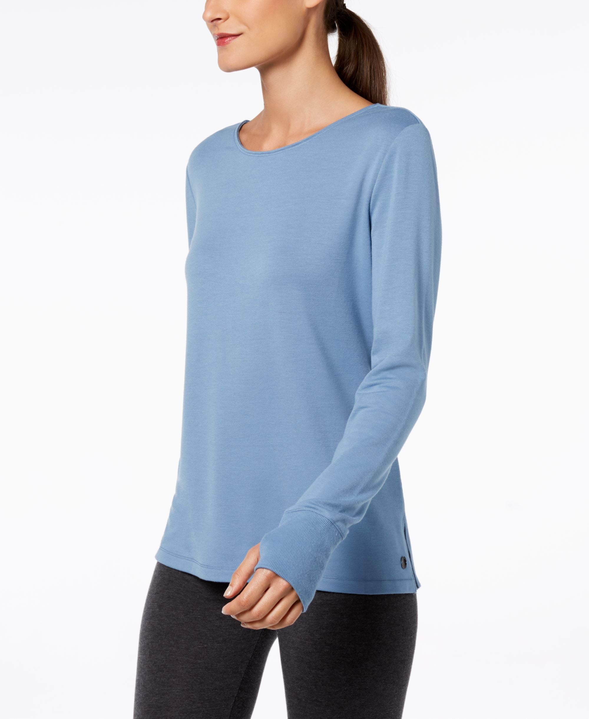 Ideology Lattice Back Long Sleeve Tunic