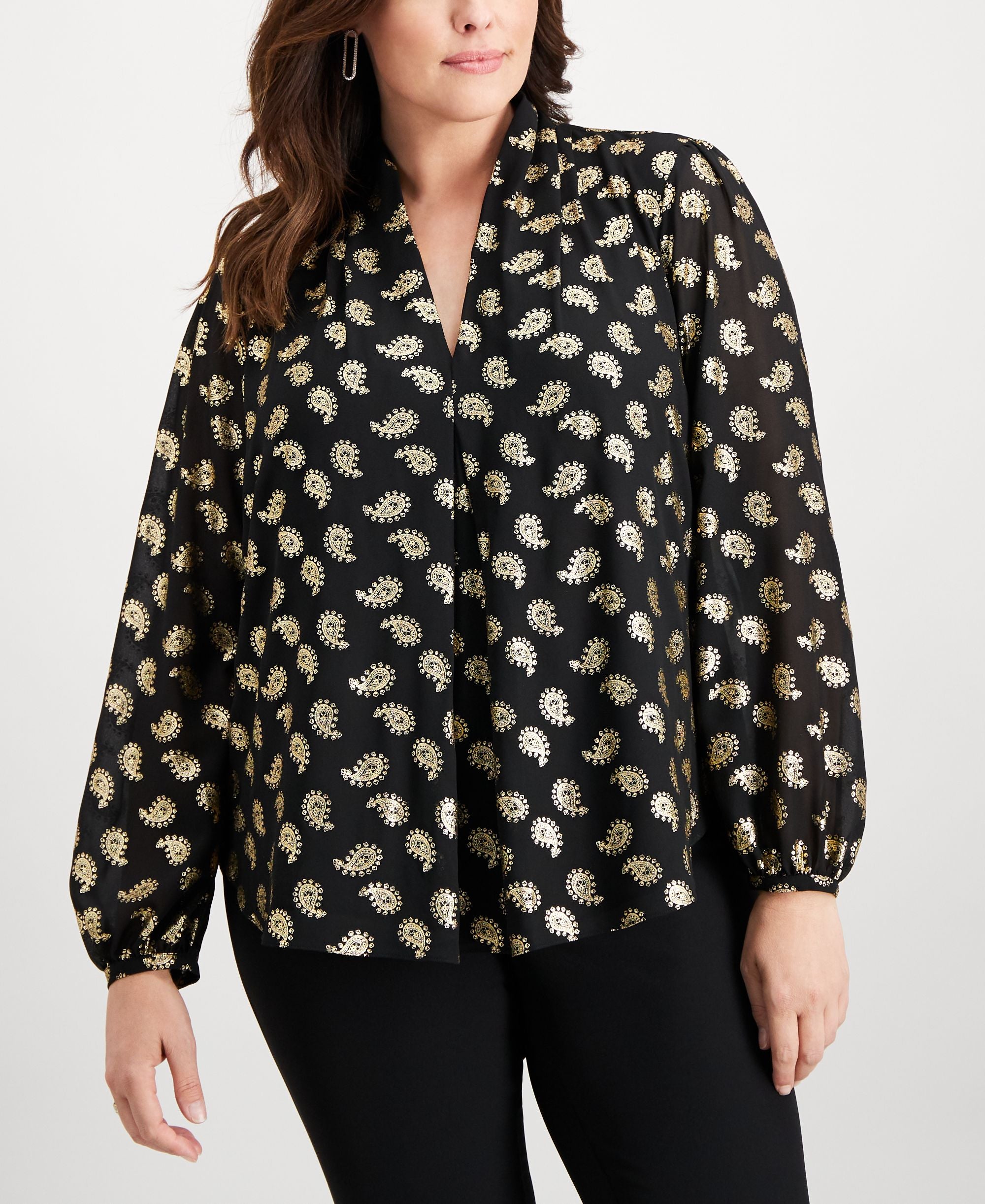 Michael Michael Kors Plus Size Foil Print Blouse