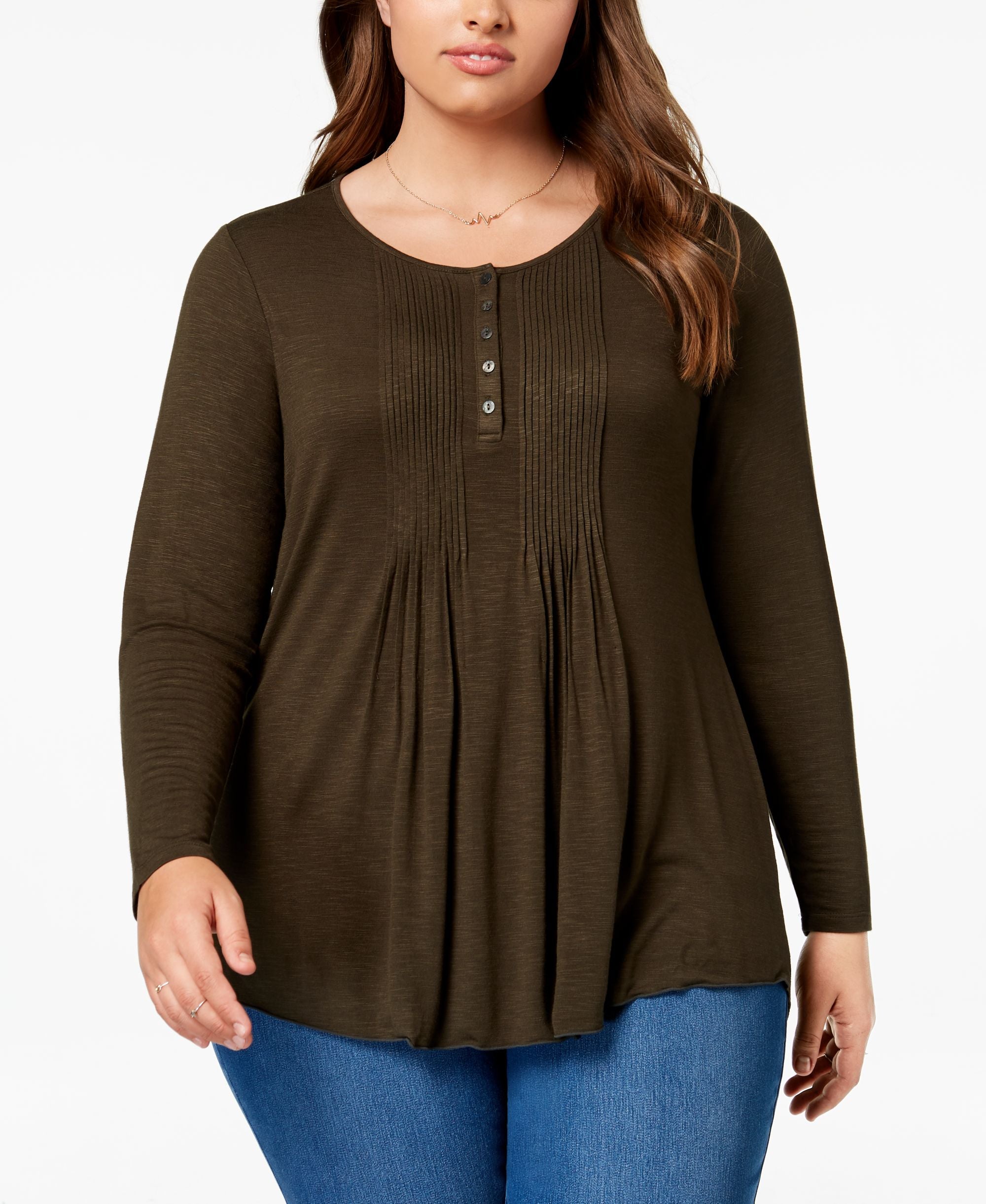 Plus Size Pintuck Top