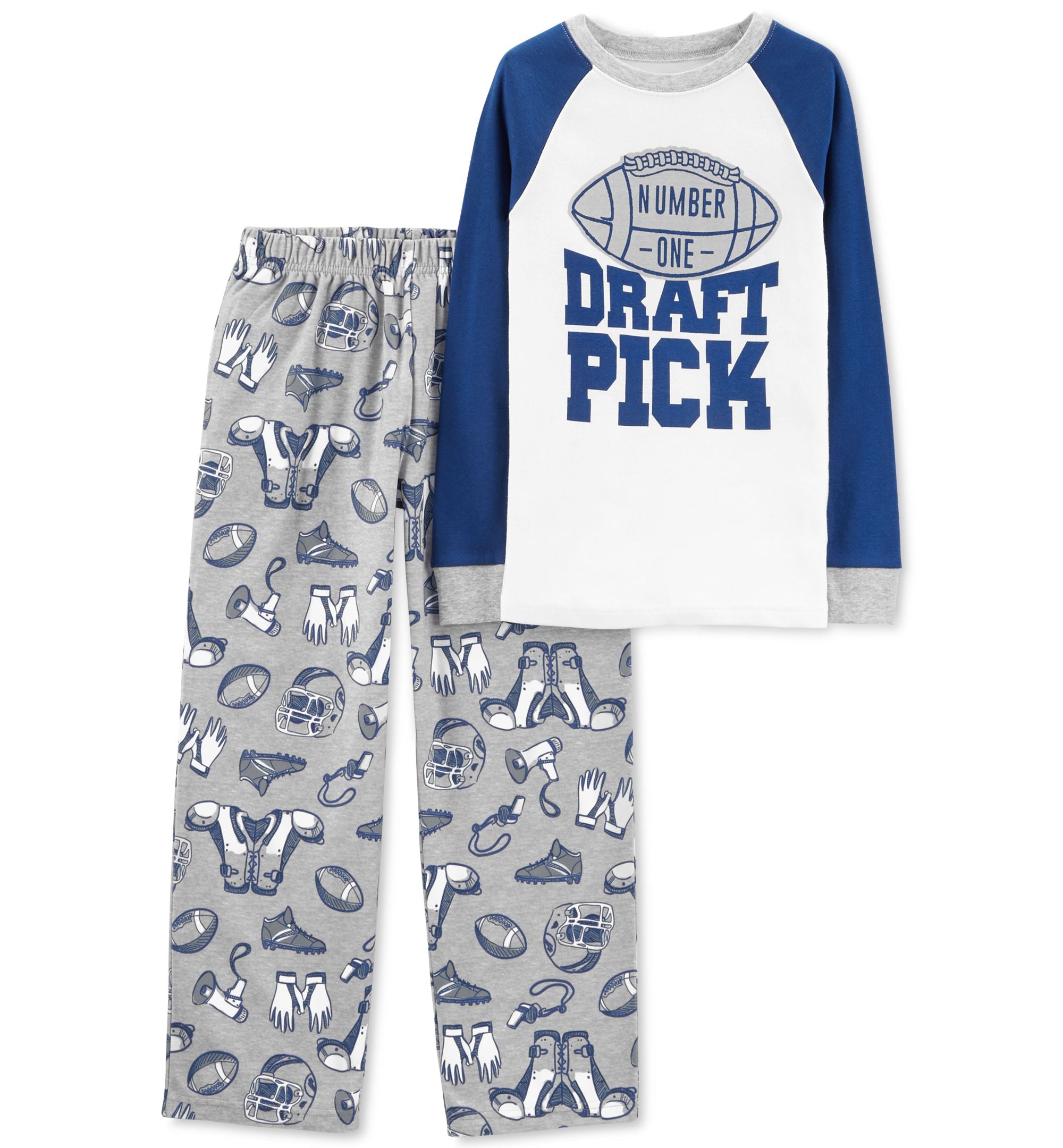 Carters Little Big Boys 2 Pc. Draft Pick Pajama Set