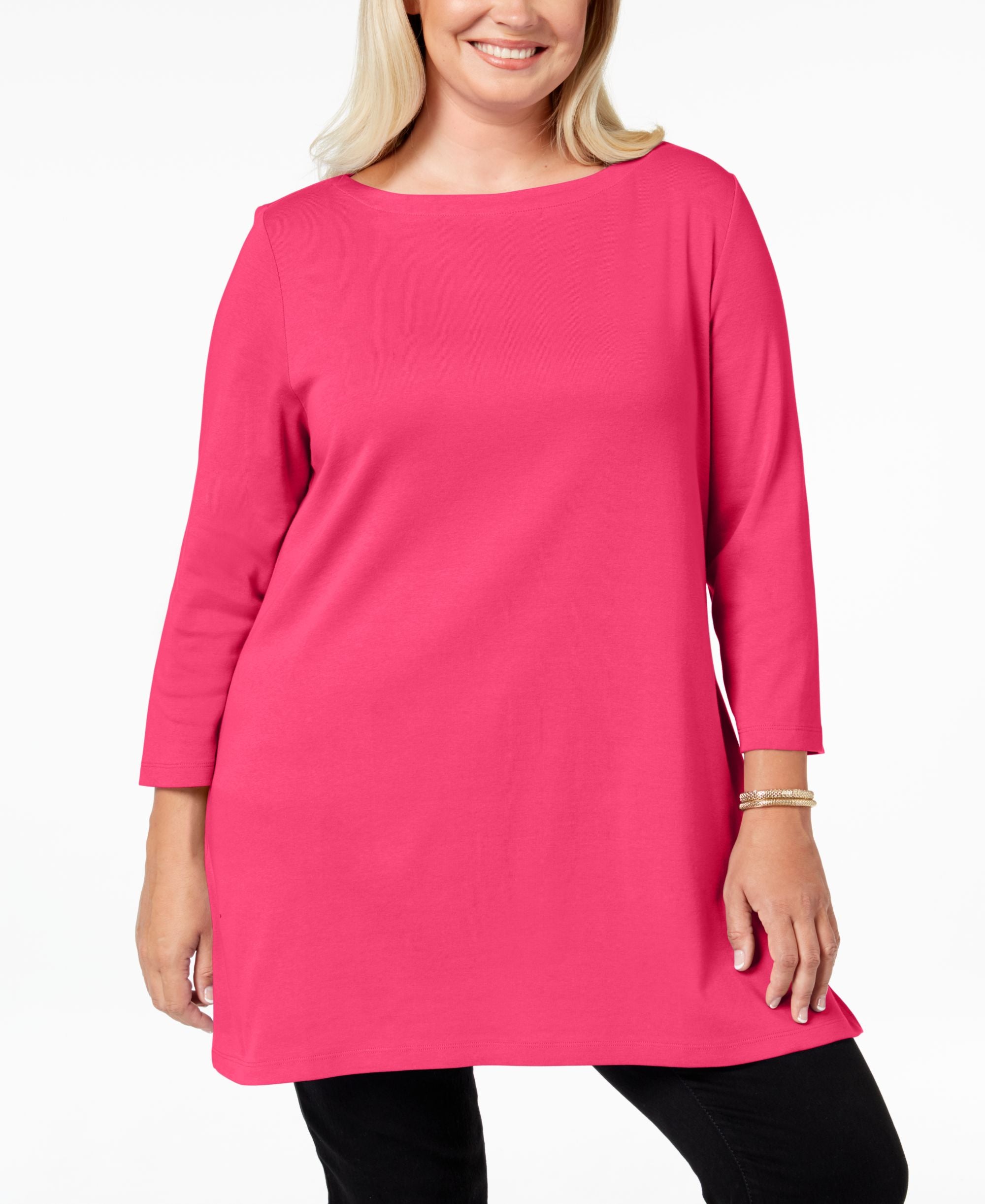 Karen Scott Plus Size Cotton Tunic Top